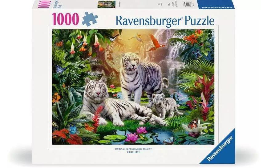 Puzzle »Familie der Weissen Tiger 1000 Teile«