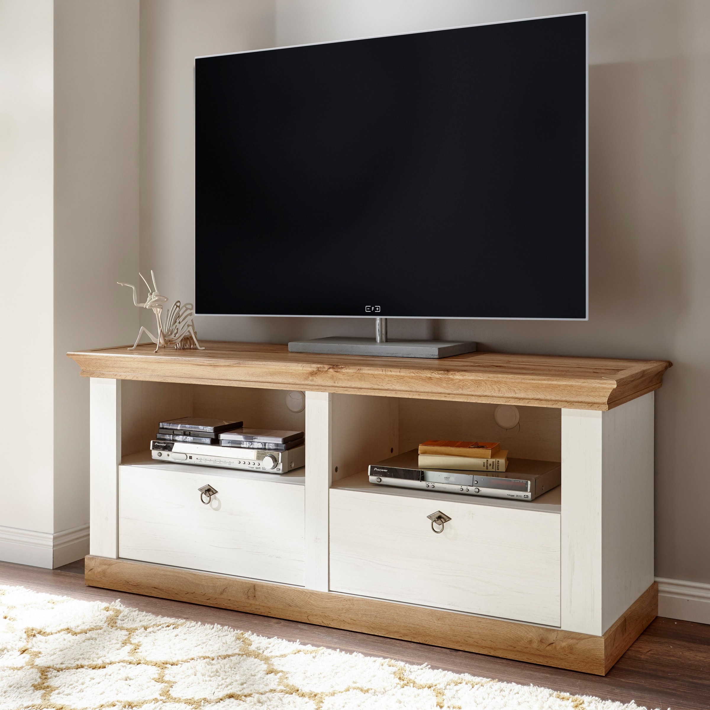 Image of Home affaire Lowboard "Cremona, TV-Unterteil im Landhausstil, Kommode, moderner TV-Schrank" Metallgriffe, ausreichend Stauraum, vielseitig einsetzbar 152 cm breit