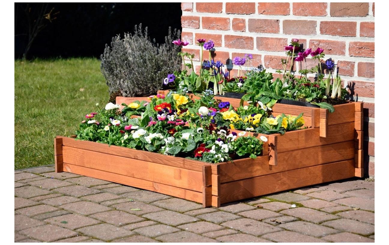 dobar Hochbeet »Etagen Peru inkl. Pflanzvlies«