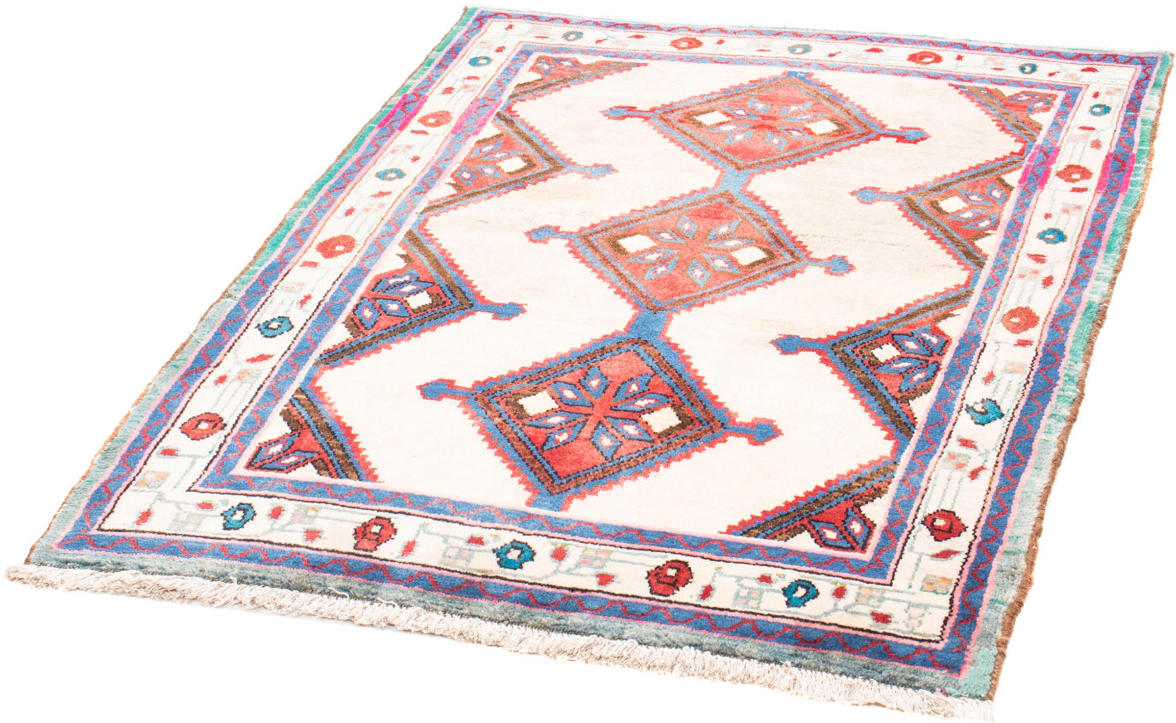 Image of morgenland Orientteppich »Perser - Classic - 136 x 109 cm - beige«, rechteckig, 10 mm Höhe, Wohnzimmer, Handgeknüpft, Einzelstück mit Zertifikat bei Ackermann Versand Schweiz