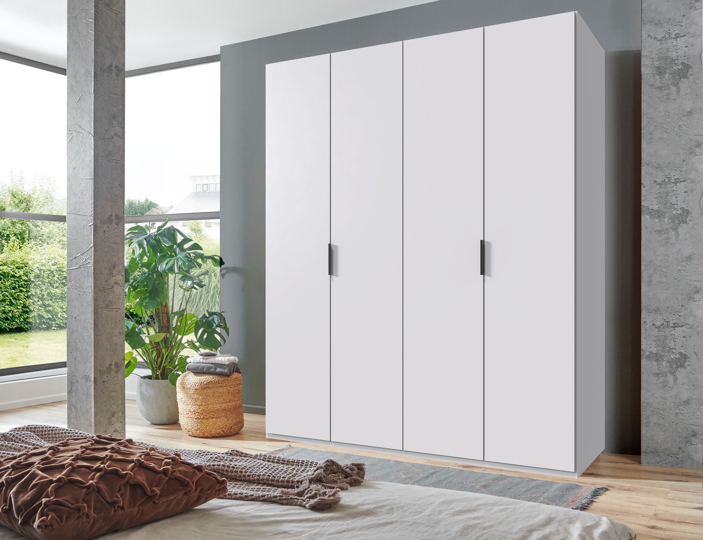 Wimex Kleiderschrank »Oxford by fresh to go, in 3 Breiten, Made in Germany«, (wahlweise mit oder ohne Spiegel), mit hochwertigen Falttüren für den perfekten Überblick