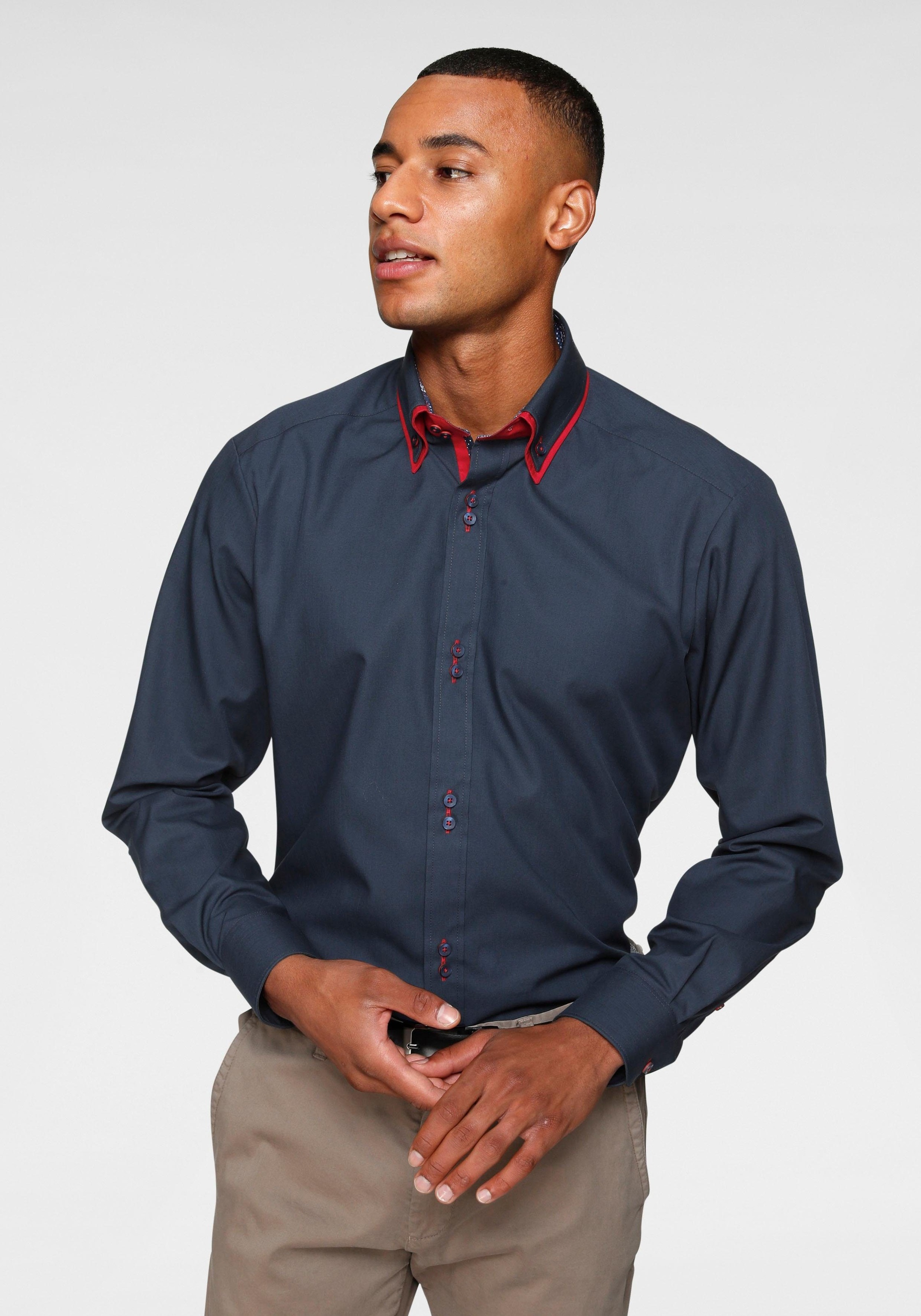 Image of Bruno Banani Businesshemd, aufwendig gearbeitete Knopfleiste, bügelfrei bei Ackermann Versand Schweiz