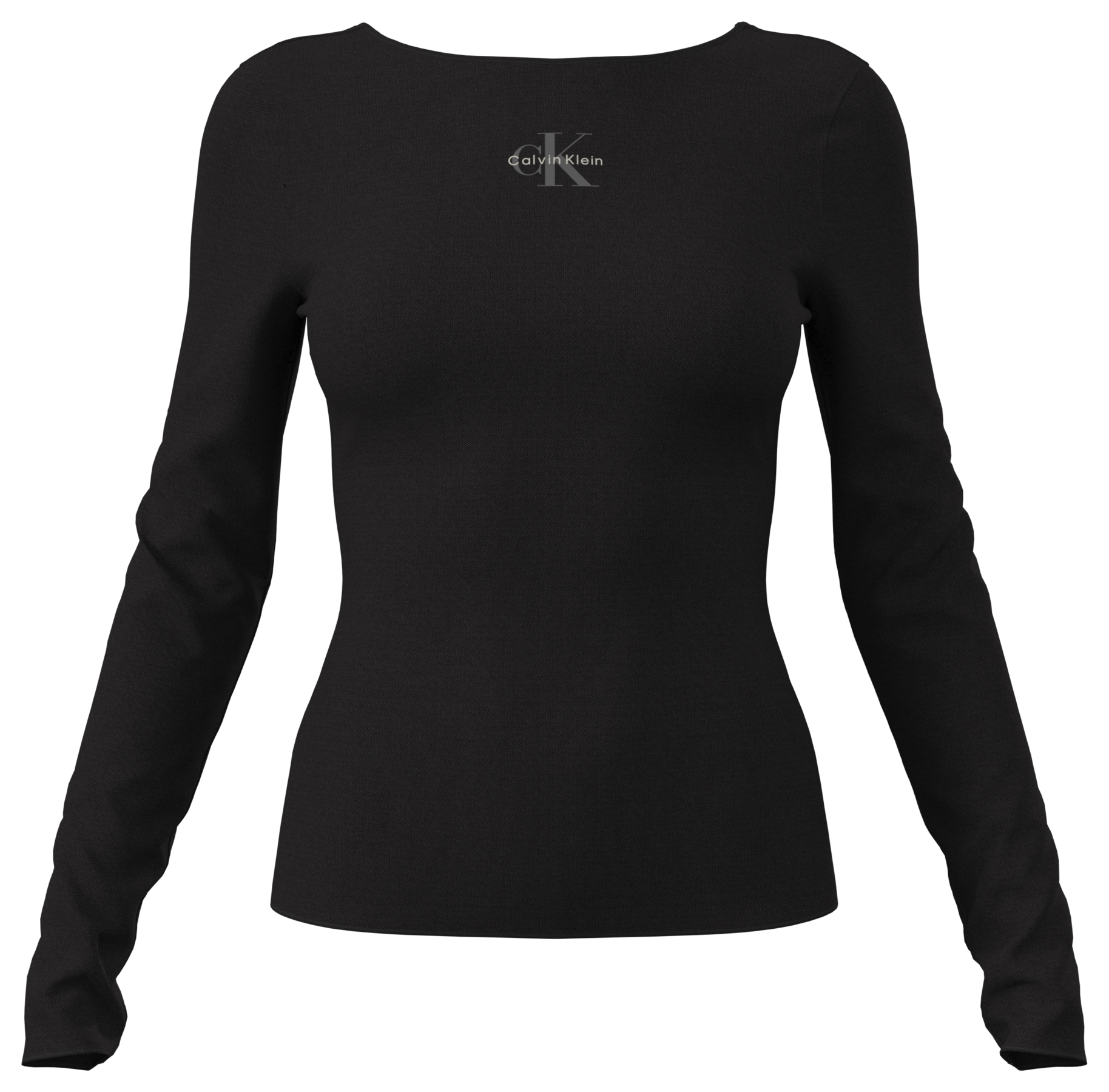 Calvin Klein Jeans Langarmshirt Figurbetonte Passform mit Rundhalsausschnitt