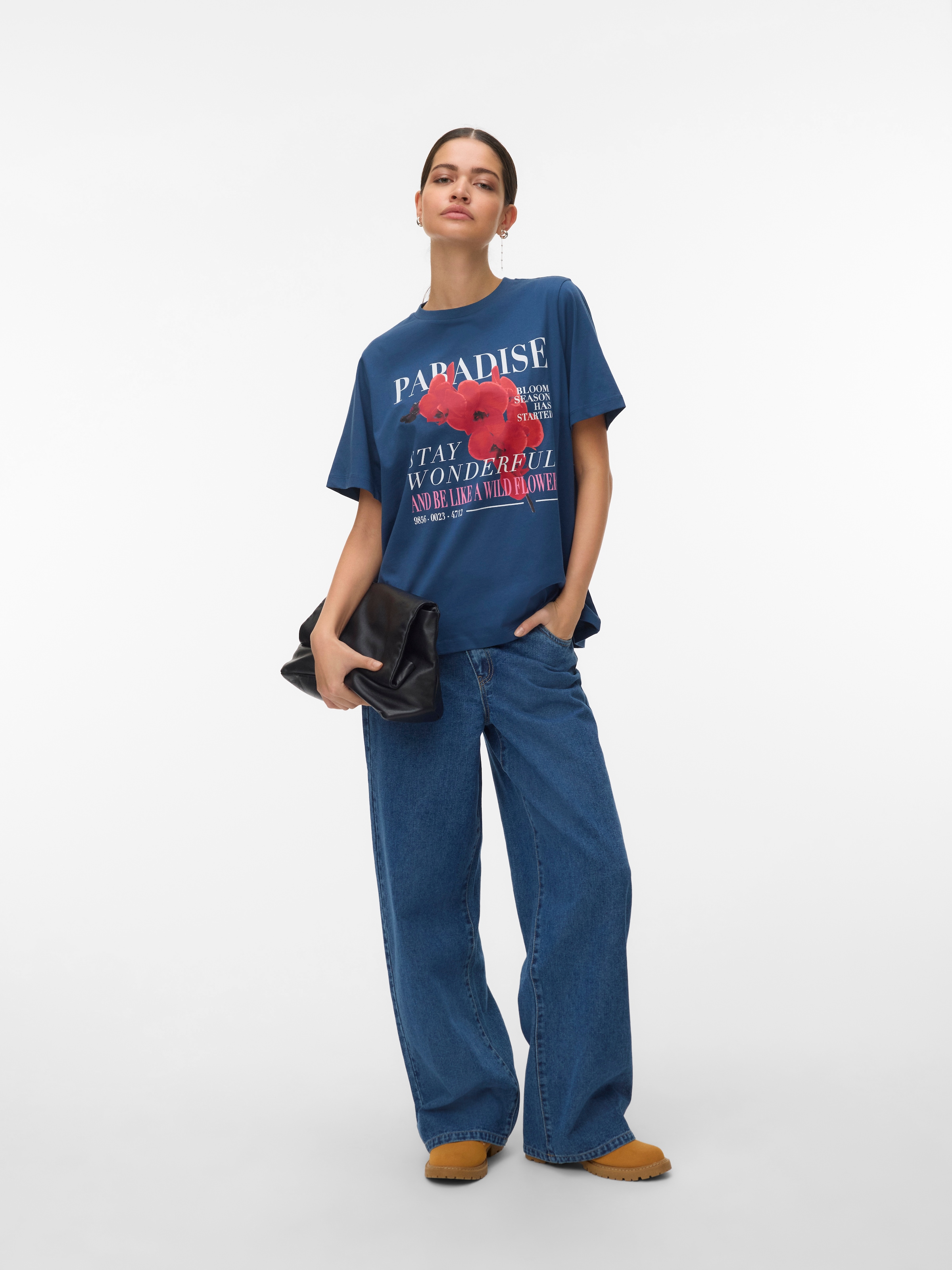 Vero Moda T-shirt à manches courtes »VMURENA CATY SS TOP BOX JRS« mit floralem Print