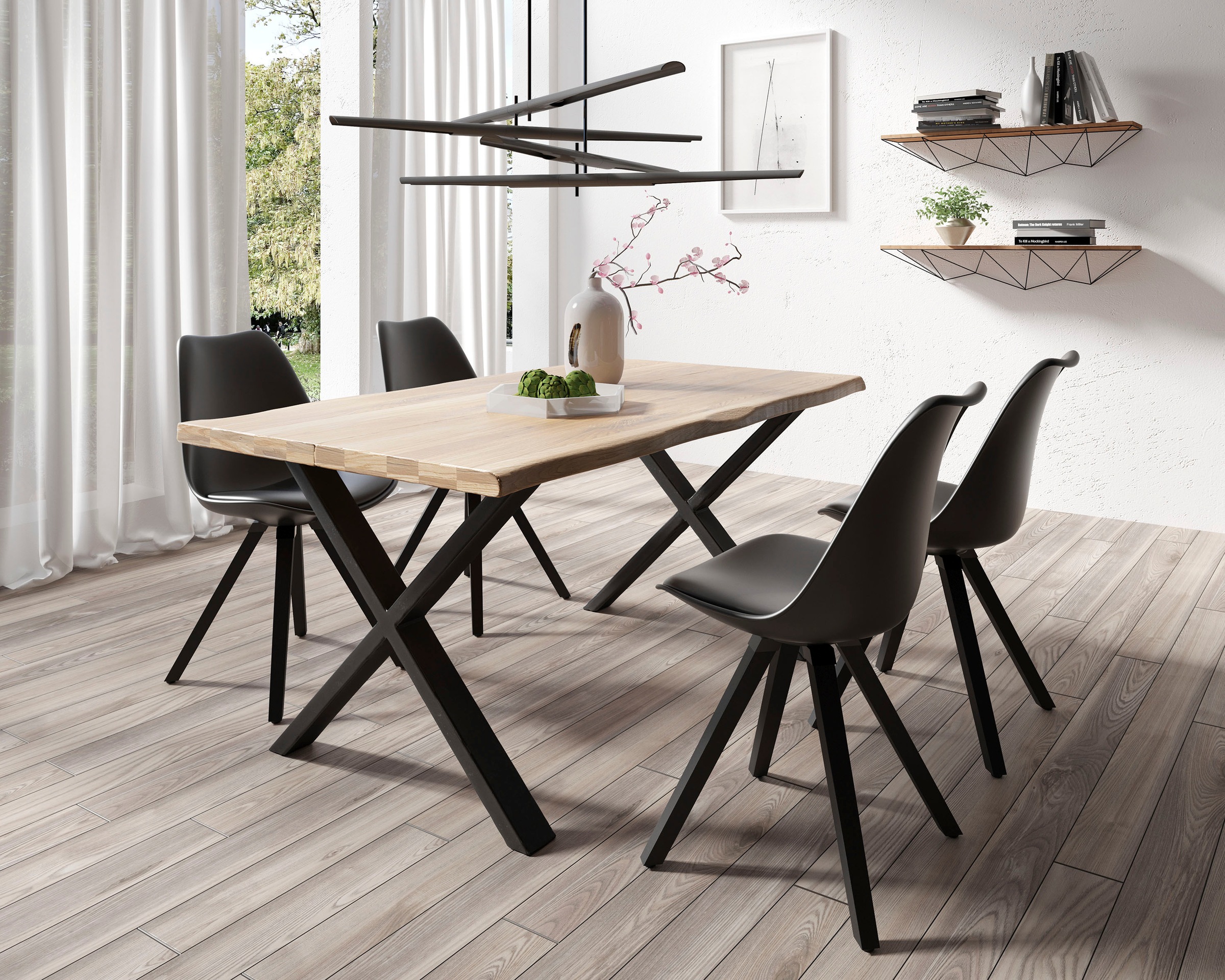 Image of byLIVING Esszimmerstuhl »Kira«, 2 St., Kunstleder, Sitzschale mit Sitzkissen, in verschiedenen Farben bei Ackermann Versand Schweiz