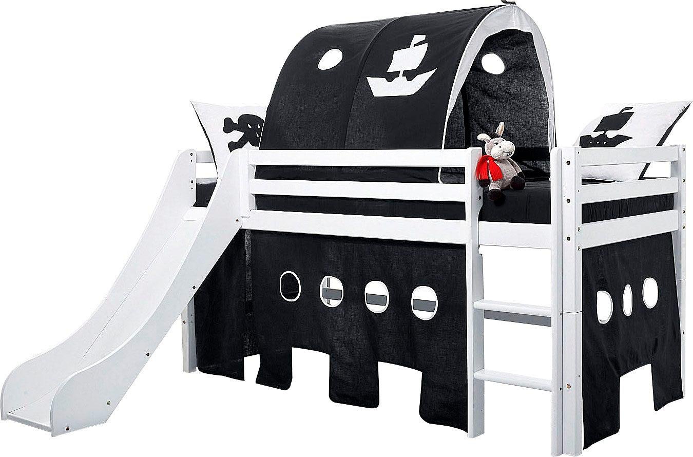 Image of Hoppekids Hochbett »«Pirat»«, mit Rutsche, Matratze, Vorhang Seeräuber bei Ackermann Versand Schweiz