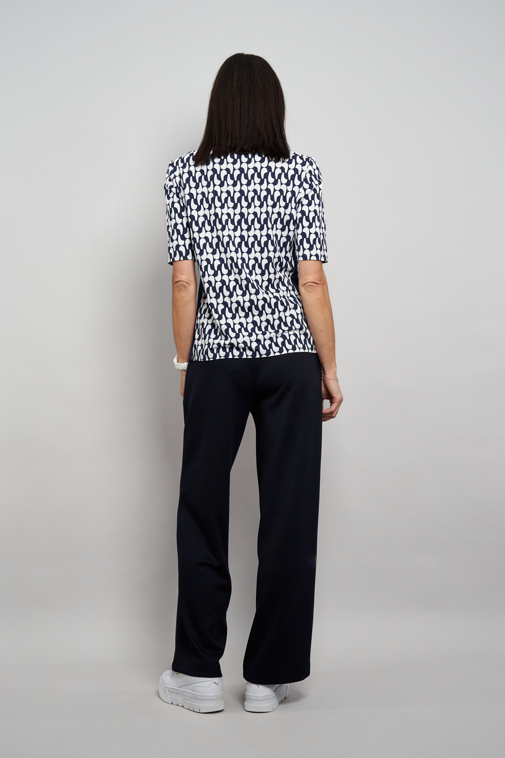 Seidel Moden Shirt à col rond mit grafischem Muster - MADE IN GERMANY