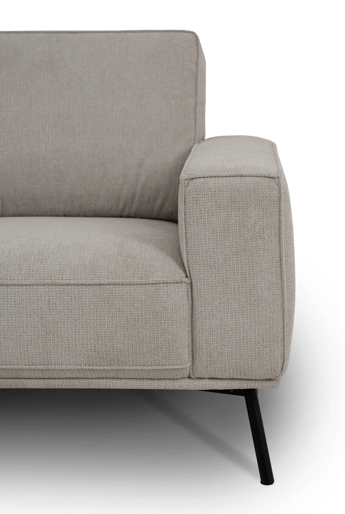 GOODproduct Canapé d'angle »Vosby« 260 cm, Chenille,  mit dekorativer Kedernaht, Wellenunterfederung