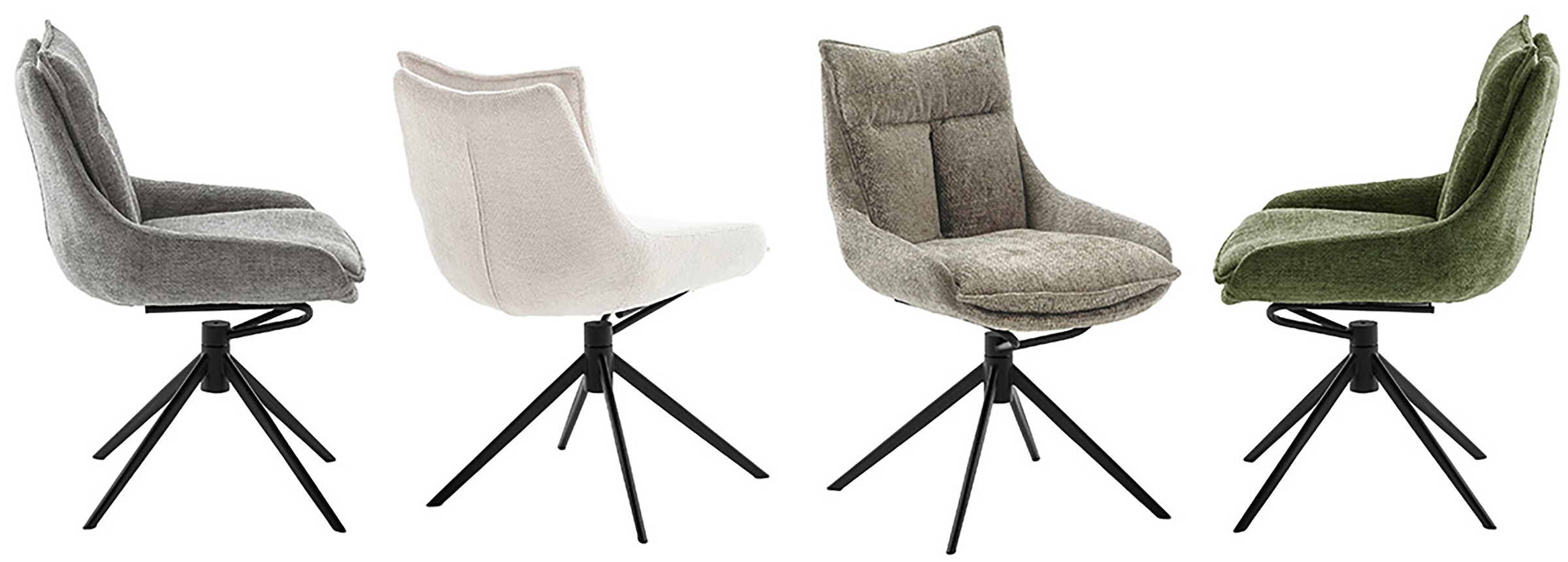 MCA furniture Chaise de salle à manger »PARKER« () (2er-Set), drehbar 360°, Dreh- & Schwingfunktion, Belastbarkeit 120 kg