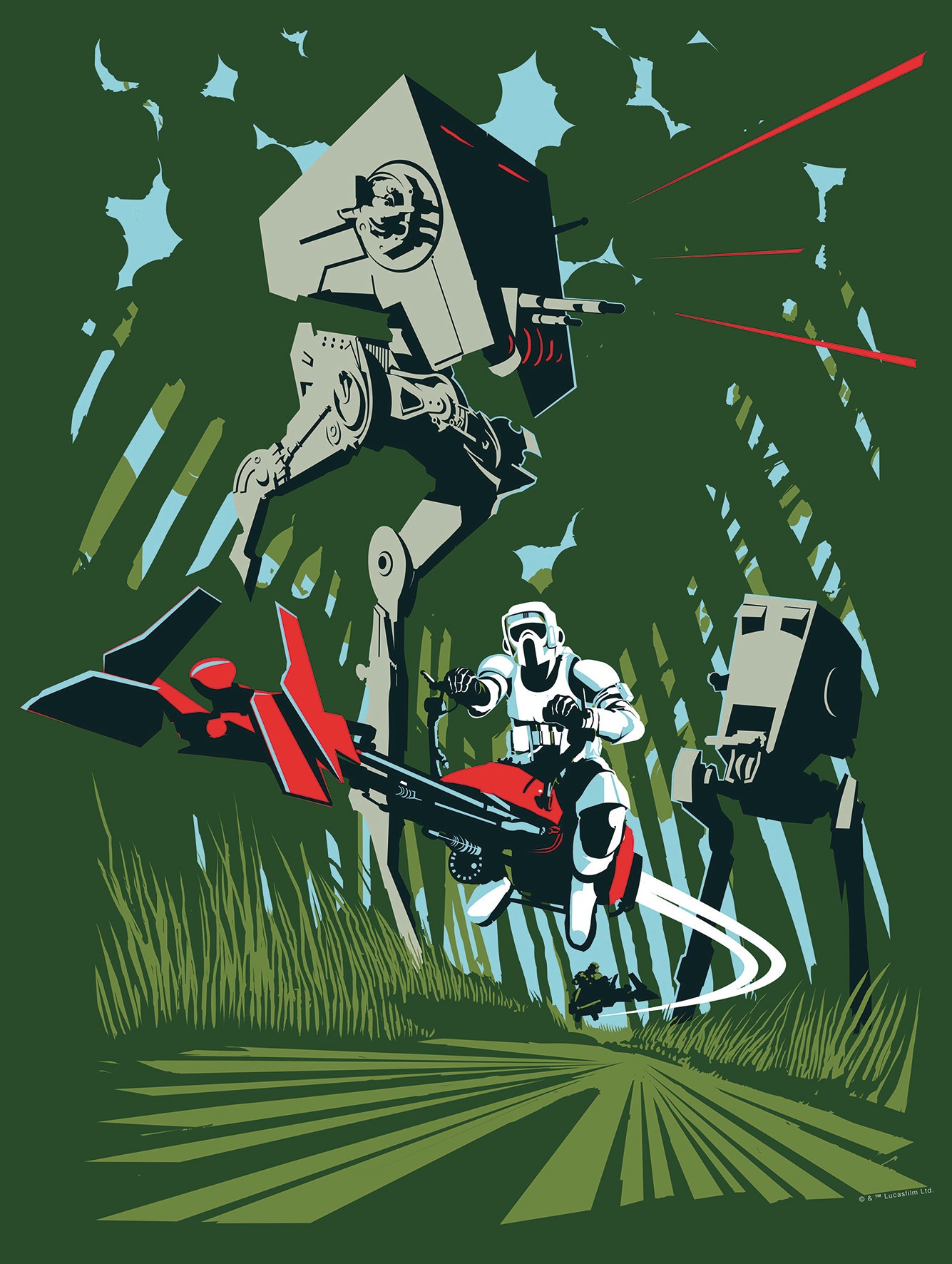 Image of Komar Poster »Star Wars Classic Vector Endor«, Star Wars bei Ackermann Versand Schweiz
