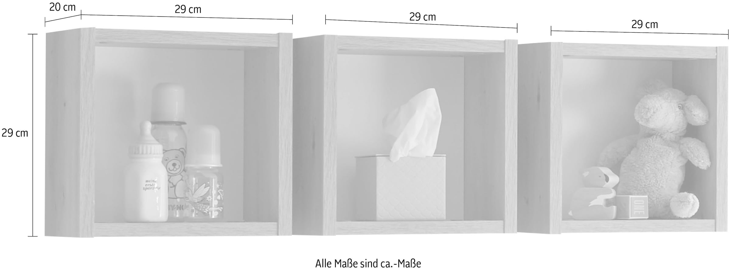 Mäusbacher Kinderregal »Micha« Set, 3 Stk. tlg. Ablageregal