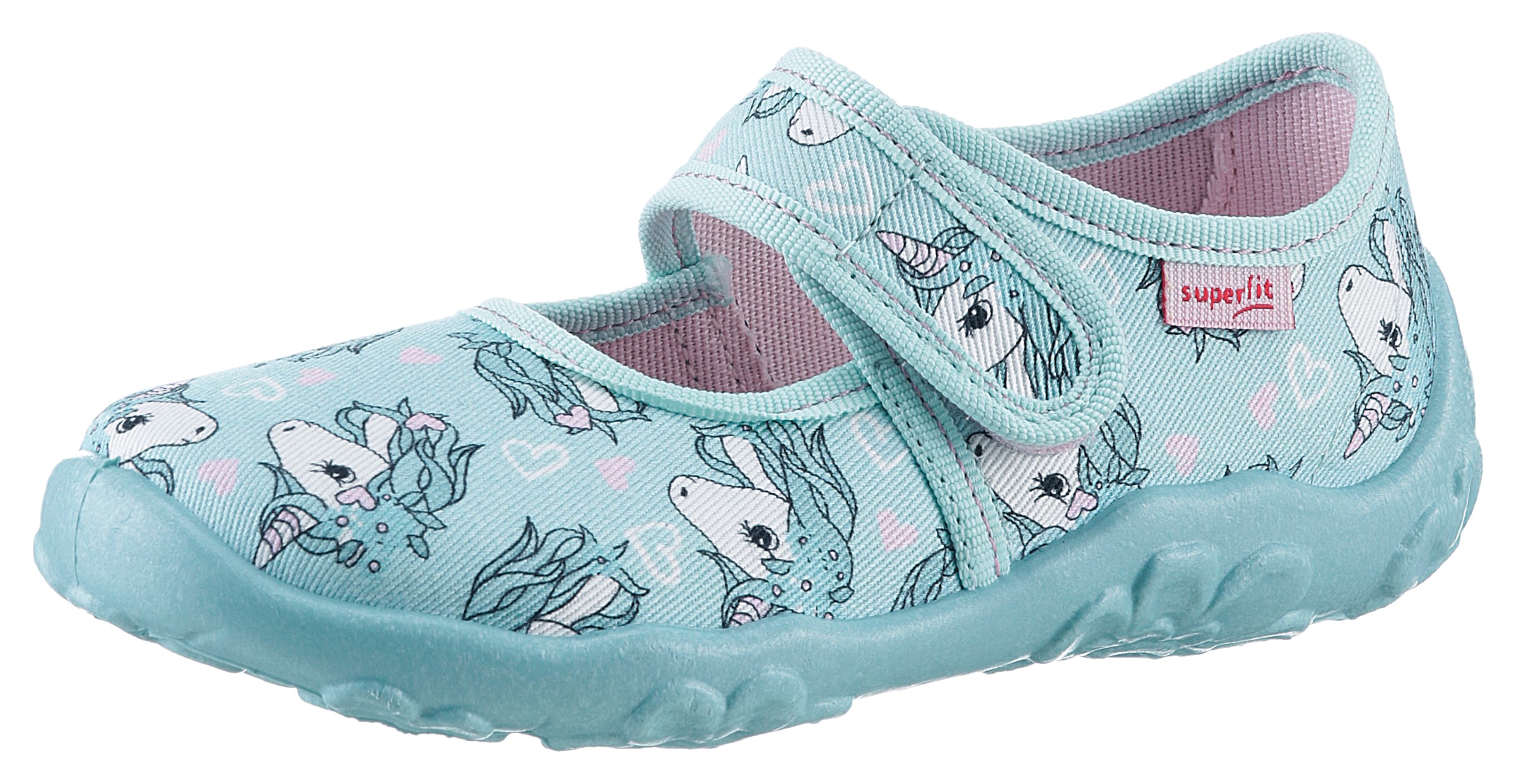 Superfit Chausson »BONNY, WMS: mittel«  Chaussure de jardin d'enfants avec motif licorne, gabarit de taille à télécharger