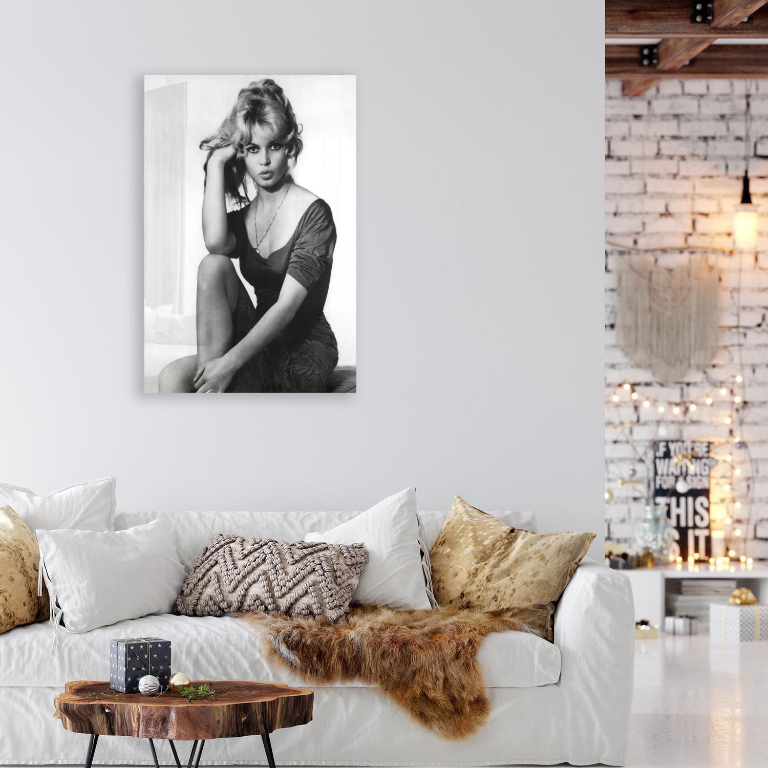 Acrylglasbild »The Girl«, Schwarz-Weiss, Brigitte Bardot, Fine Art-Print in...