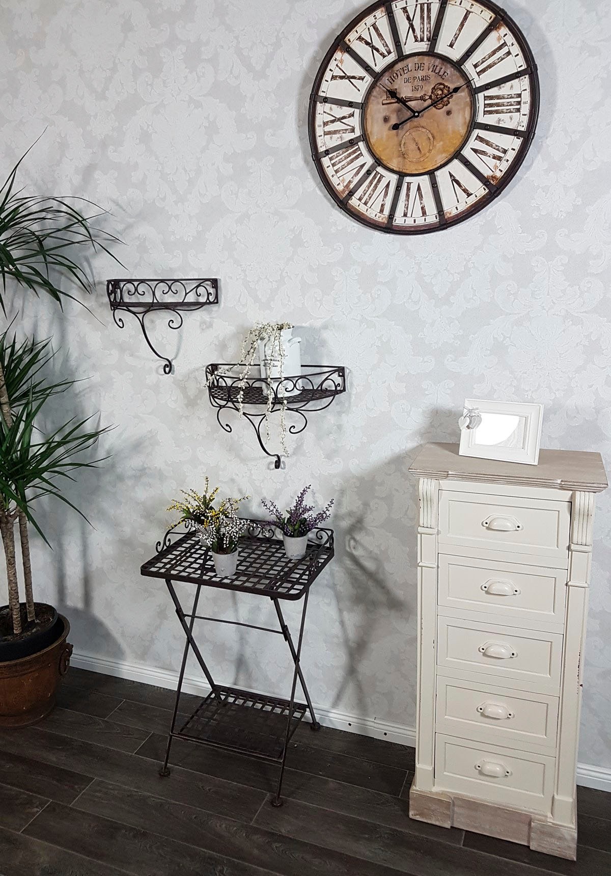 Ambiente Haus Wanduhr "Hotel Wanduhr 58cm"