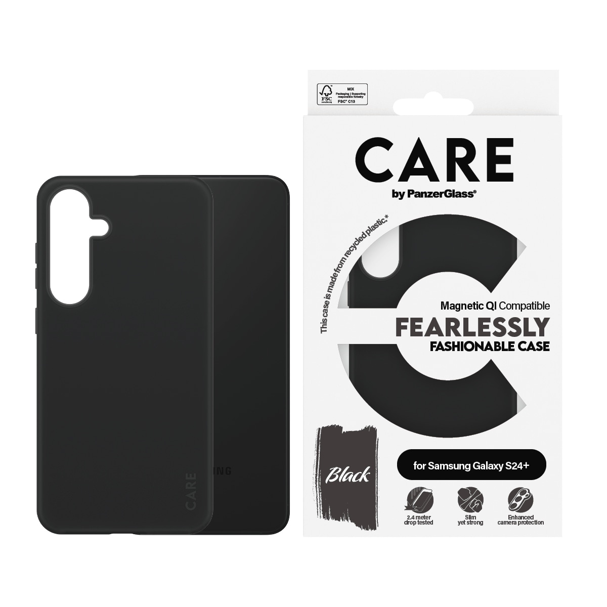 Image of CARE by PanzerGlass Handyhülle "MagSafe QI Compatible Fearlessly Fashionable Case für Samsung S24+" Smartphones Backcover, Schutzhülle, Handyschutzhülle, Case, Schutzcase, stossfest