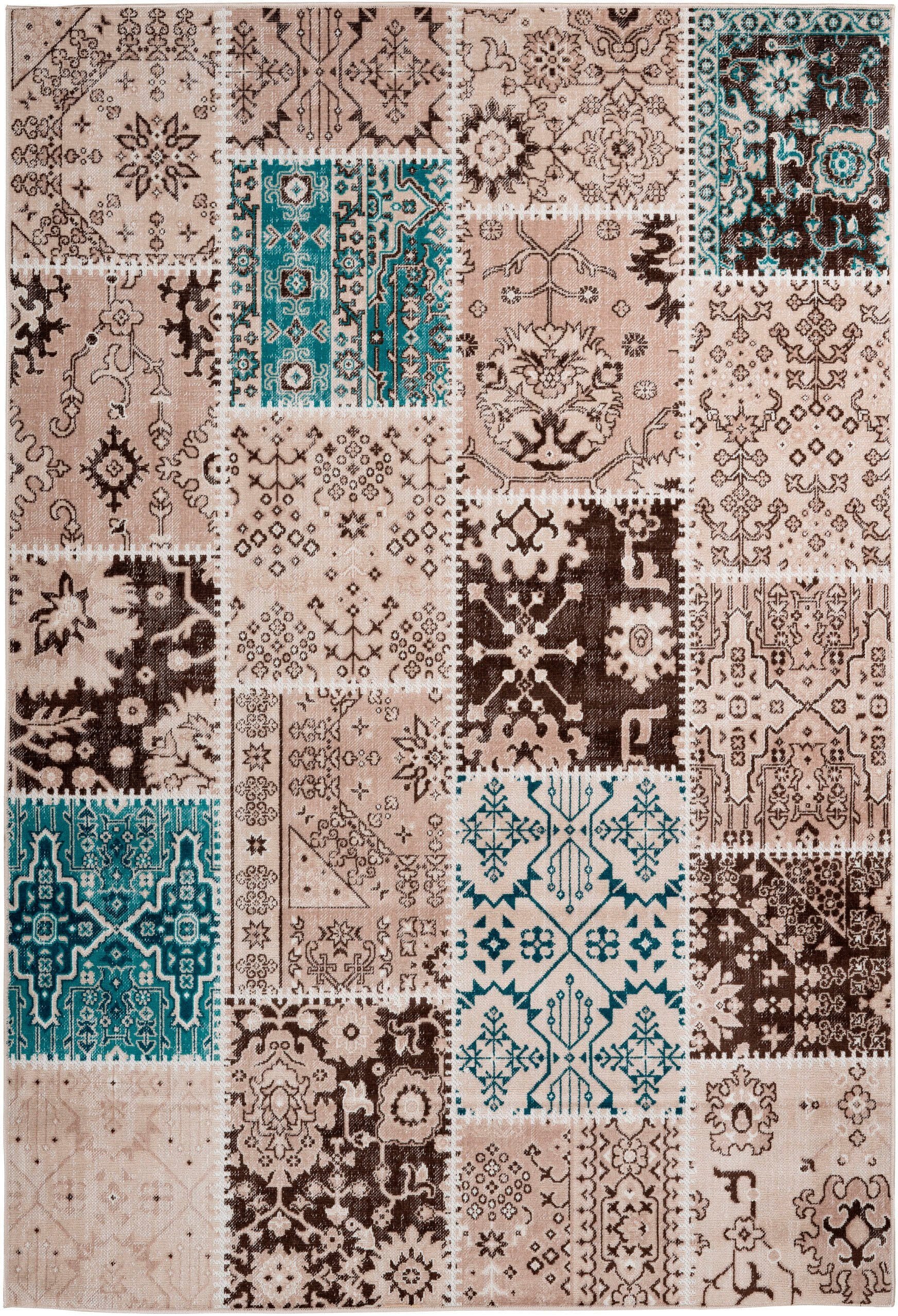 calo-deluxe Teppich »Ruzica-404« rechteckig 6 mm Höhe Flachgewebe, Vintage Design, Wohnzimmer