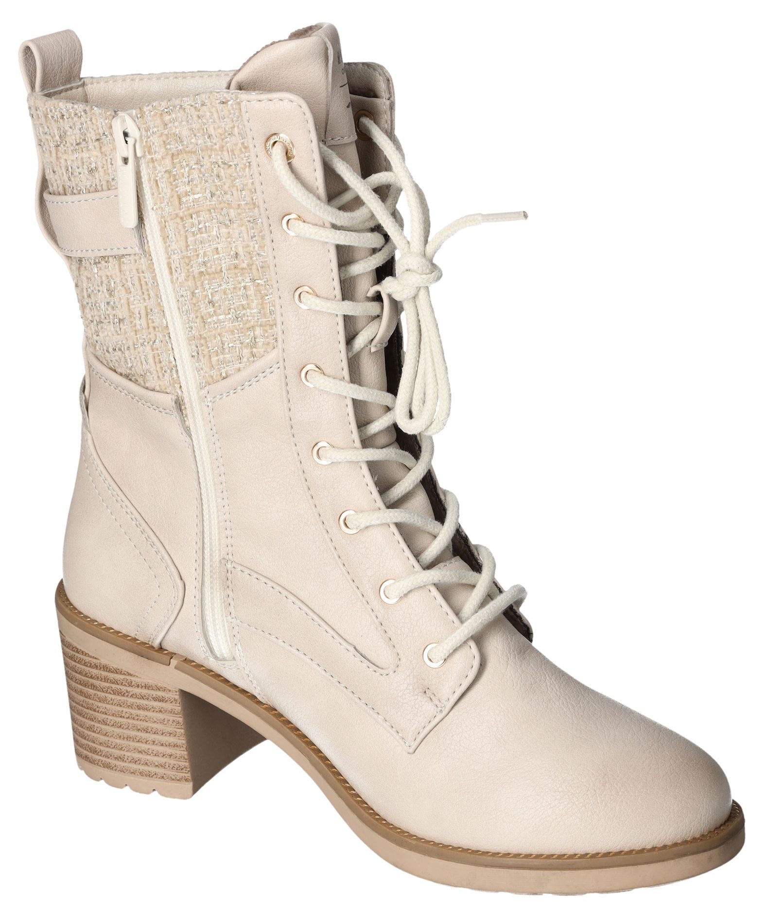 Mustang Shoes Winterstiefelette, Plateaustiefelette, Schnürboots mit praktischem Innenreissverschluss