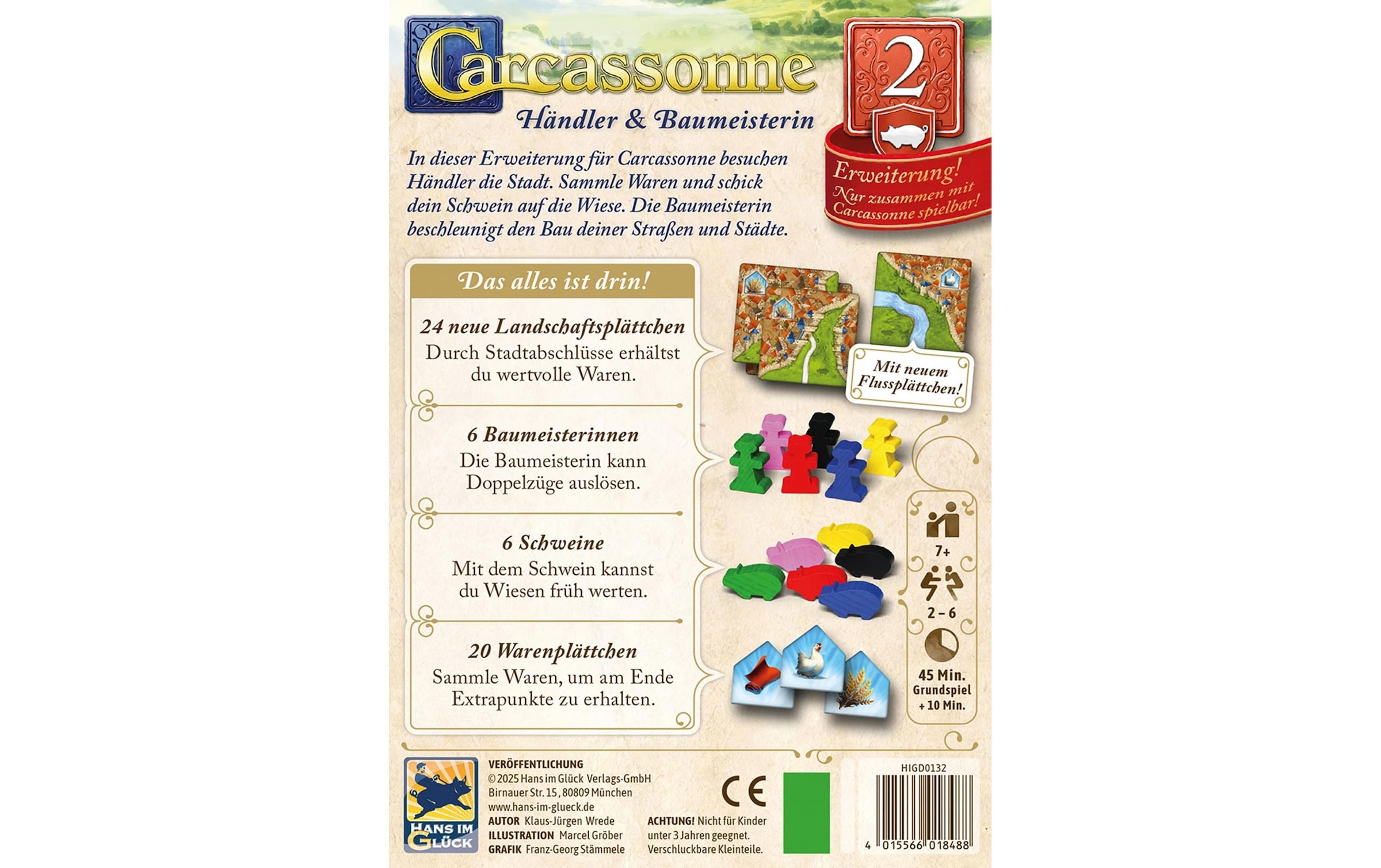 Hans im Glück Spiel »Carcassonne Händler und Baumeisterin d)«