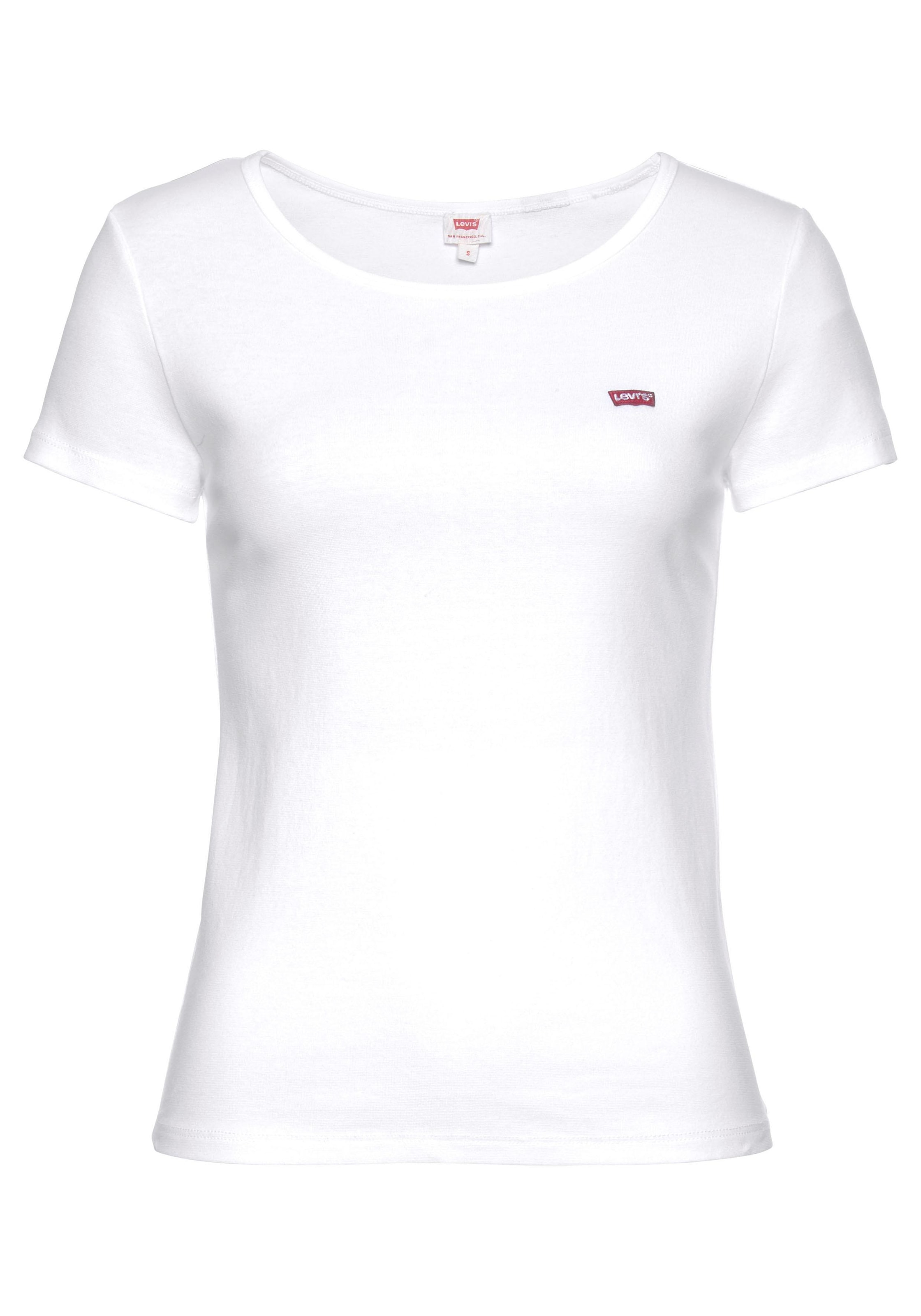 ♕ Levi\'s® T-Shirt »Mini-Logo«, (2 tlg., 2er-Pack), mit kleiner  Markenlogo-Stickerei auf der Brust versandkostenfrei bestellen | V-Shirts