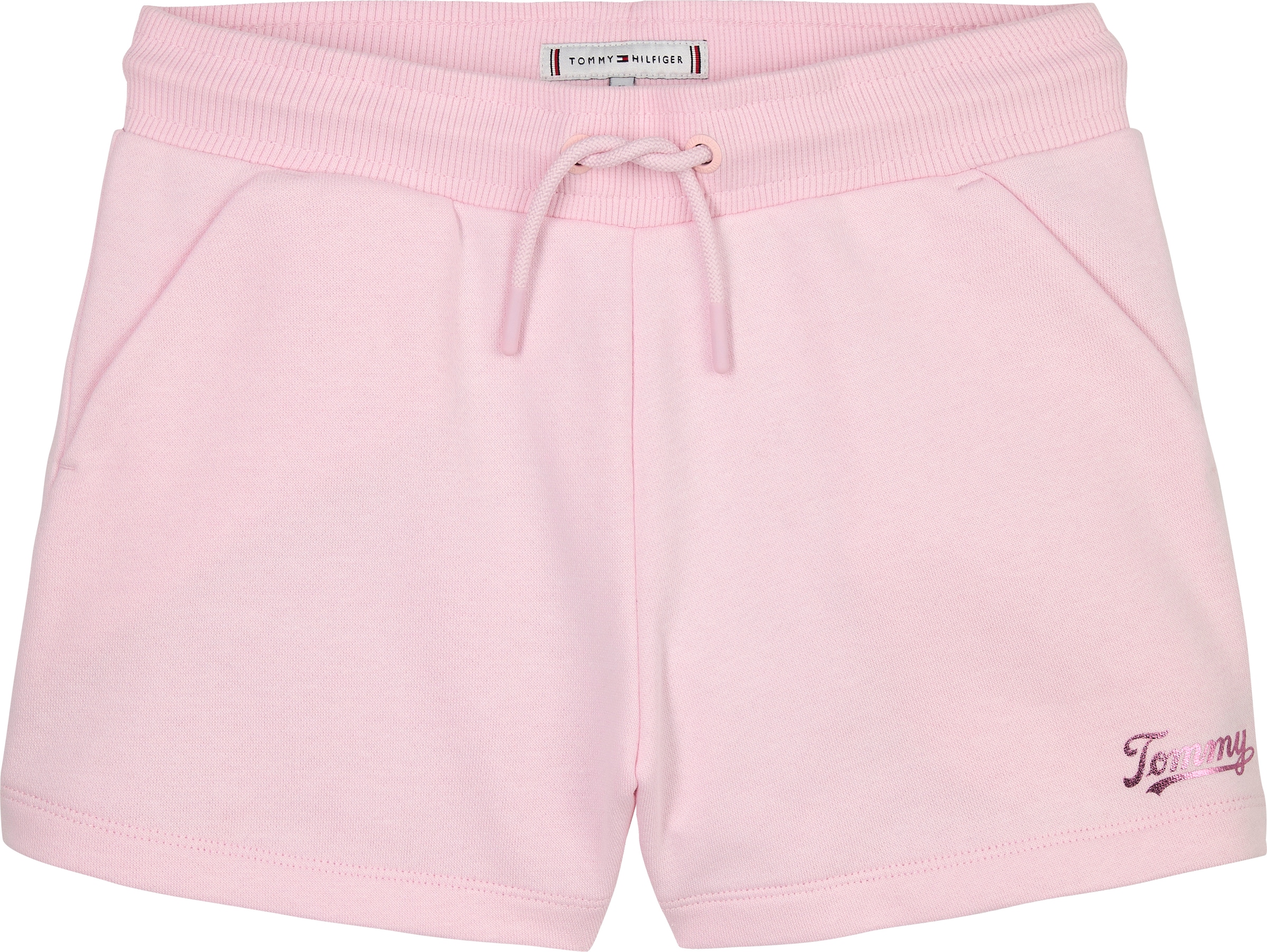 Tommy Hilfiger Sweatshorts »TOMMY SCRIPT SWEATSHORT«, für Kinder bis 16 Jahre, glänzender Logo-Schriftzug
