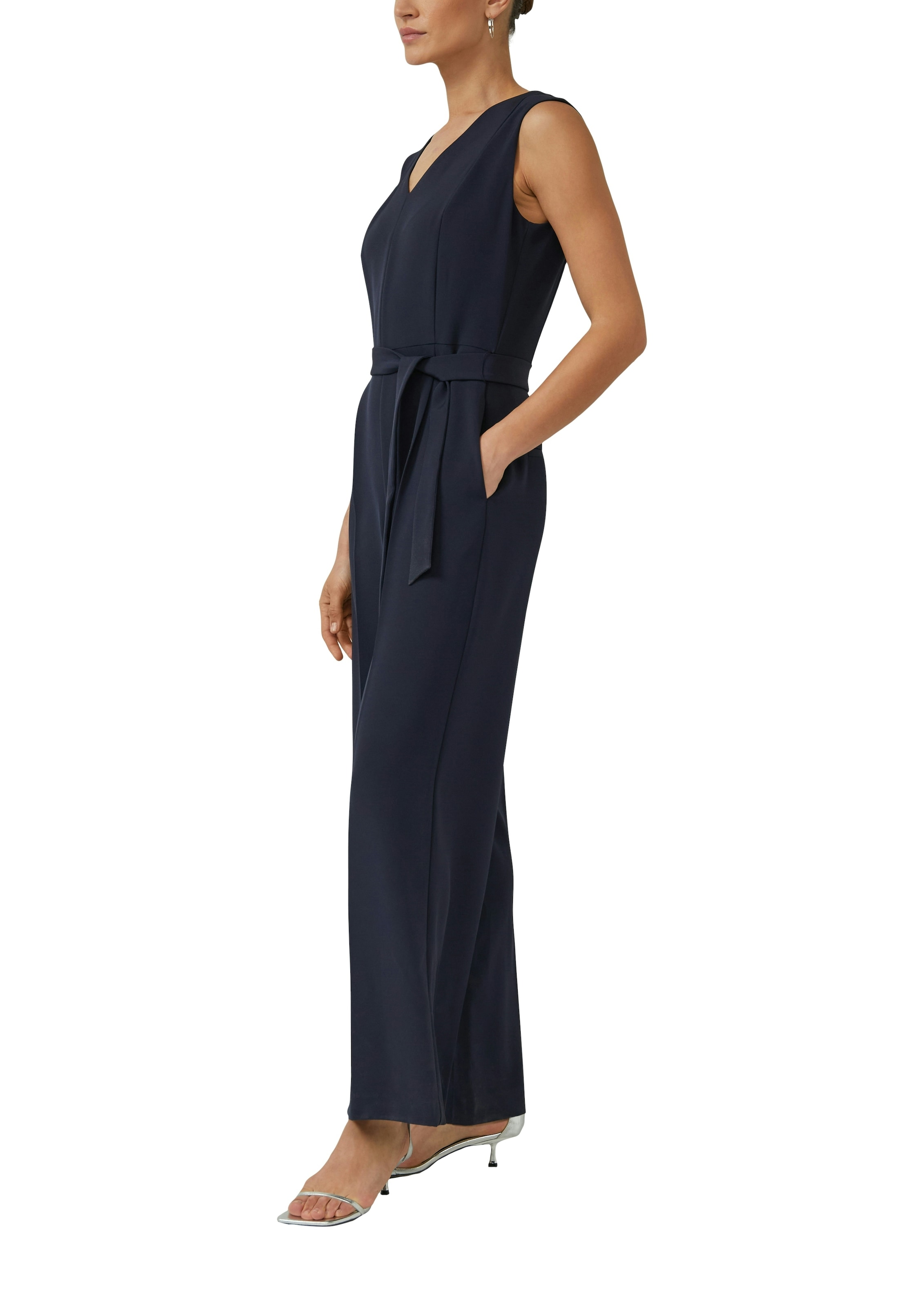 Image of s.Oliver BLACK LABEL Overall mit V-Ausschnitt, mit Gürtel