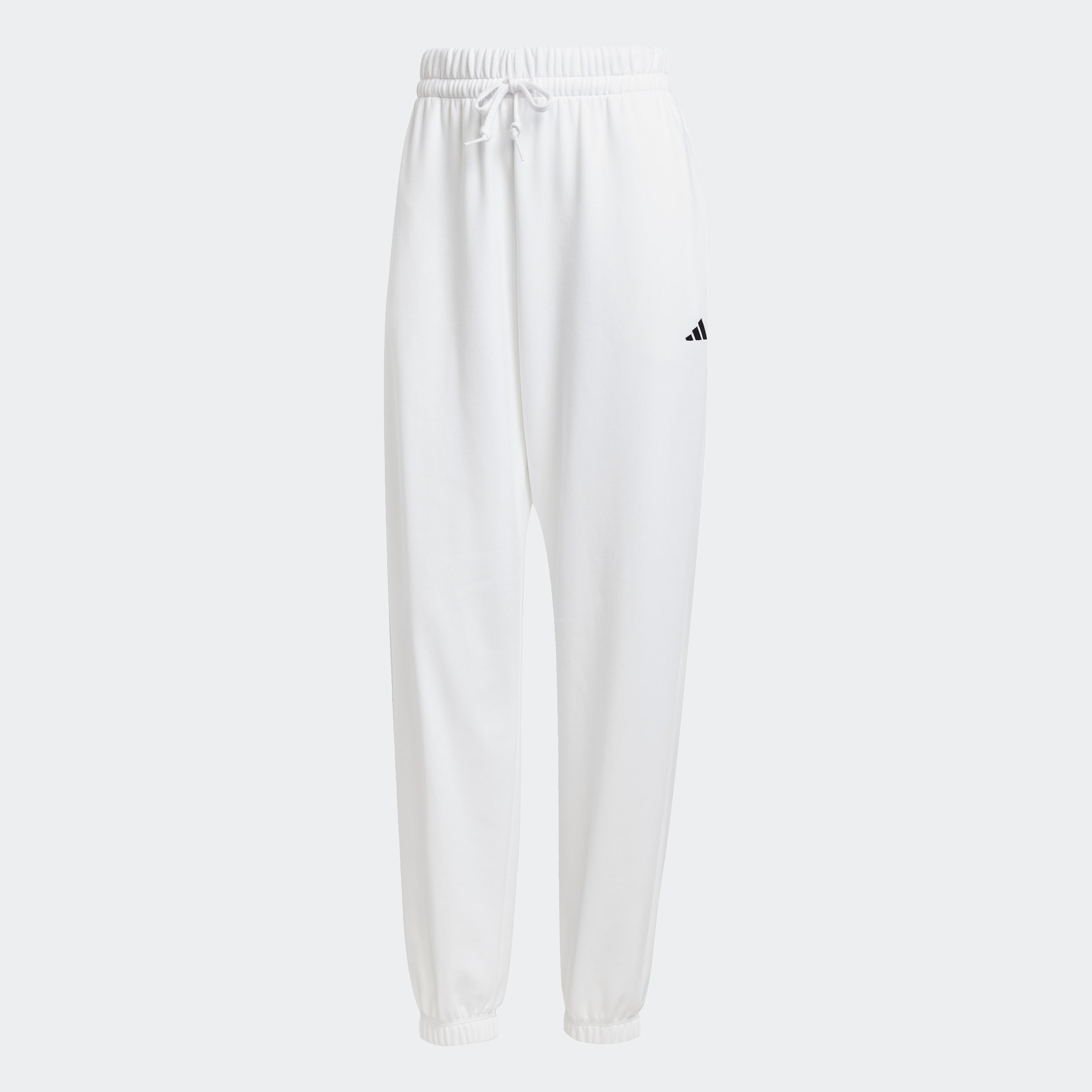 adidas Sportswear Pantalon de sport »ESSENTIALS SMALL LOGO FRENCH TERRY CUFFED«  Locker geschnitten, hoher Bund, aus weichem French Terry Material