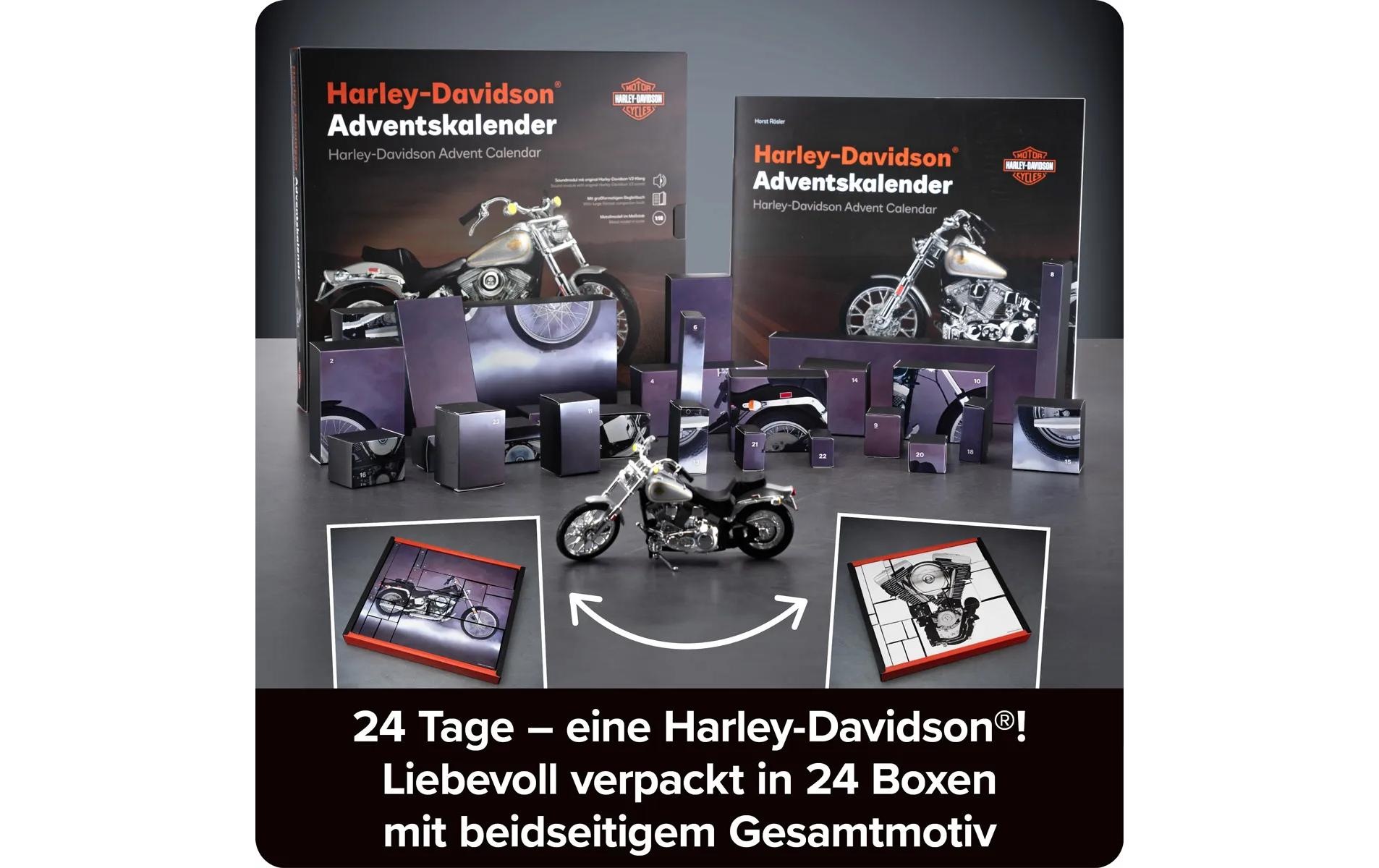 Franzis Calendrier de l'Avent »Harley-Davidson Adventskalender Modellbau«