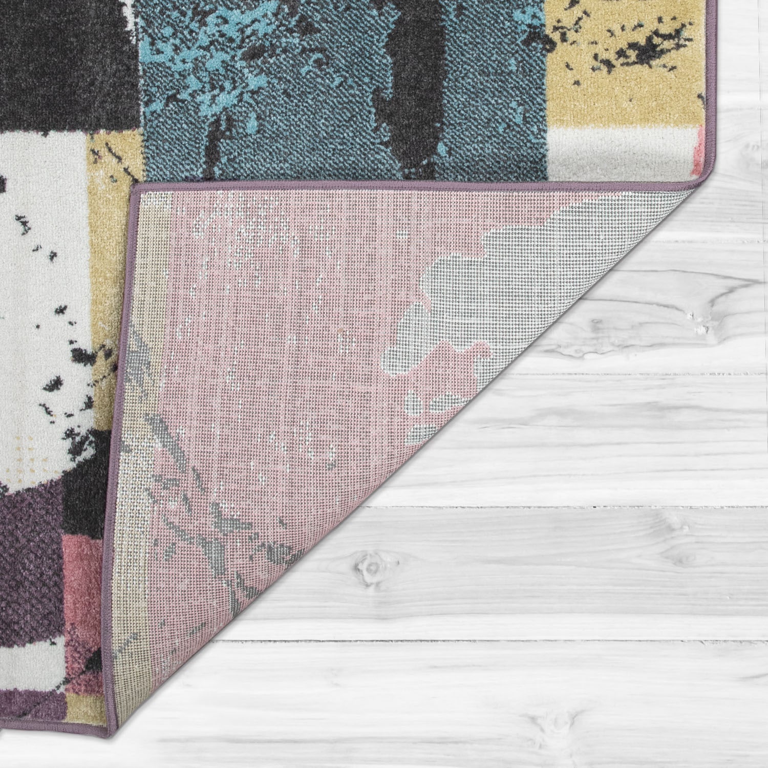 Paco Home Teppich »Petit 484«, rechteckig, 13 mm Höhe, Kurzflor, modernes abstraktes Motiv, Pastell-Farben
