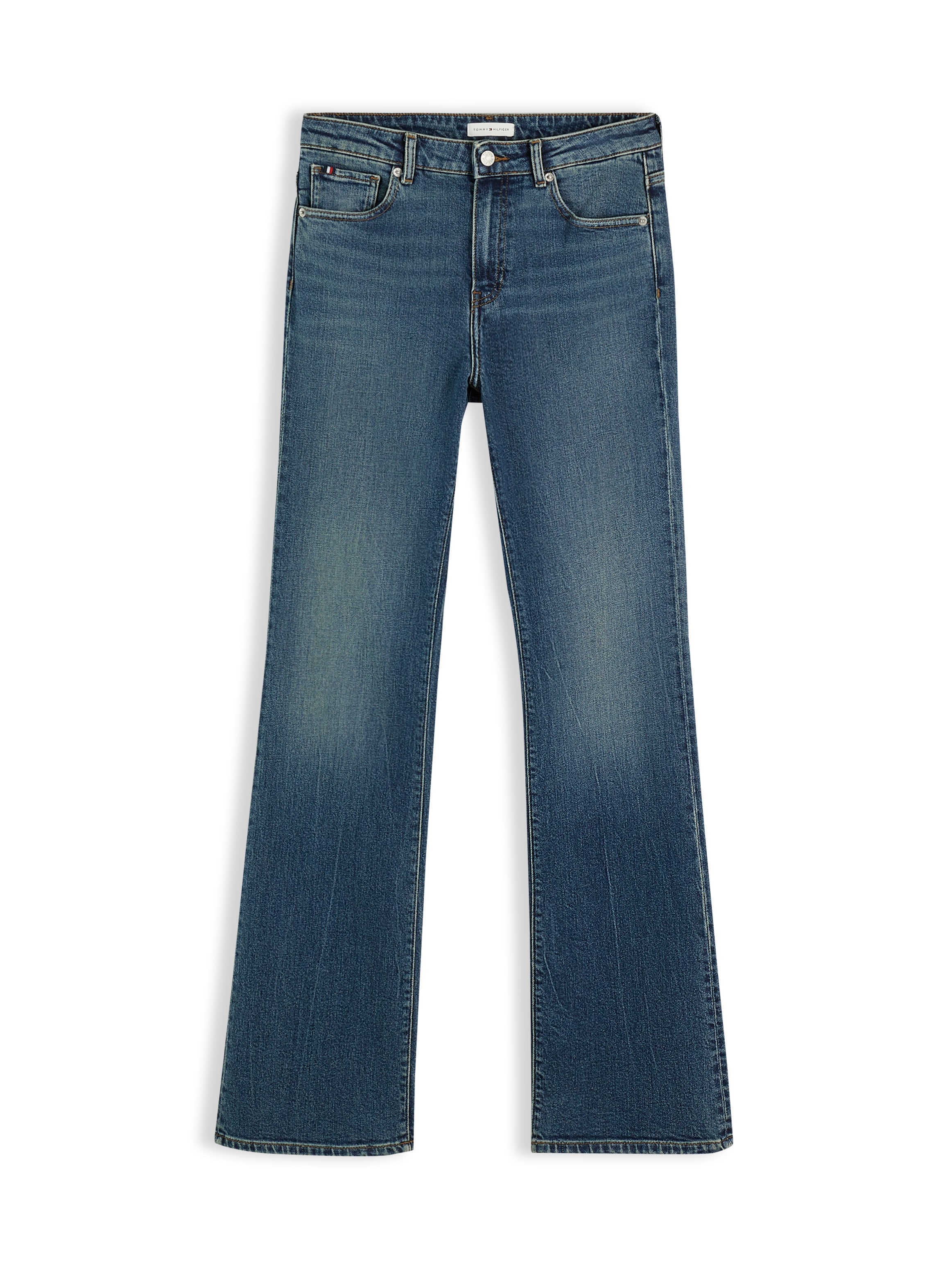 Tommy Hilfiger Jeans bootcut »SKYE MID RISE BOOTCUT ESSENTIAL« Mélange coton, taille mi-haute,