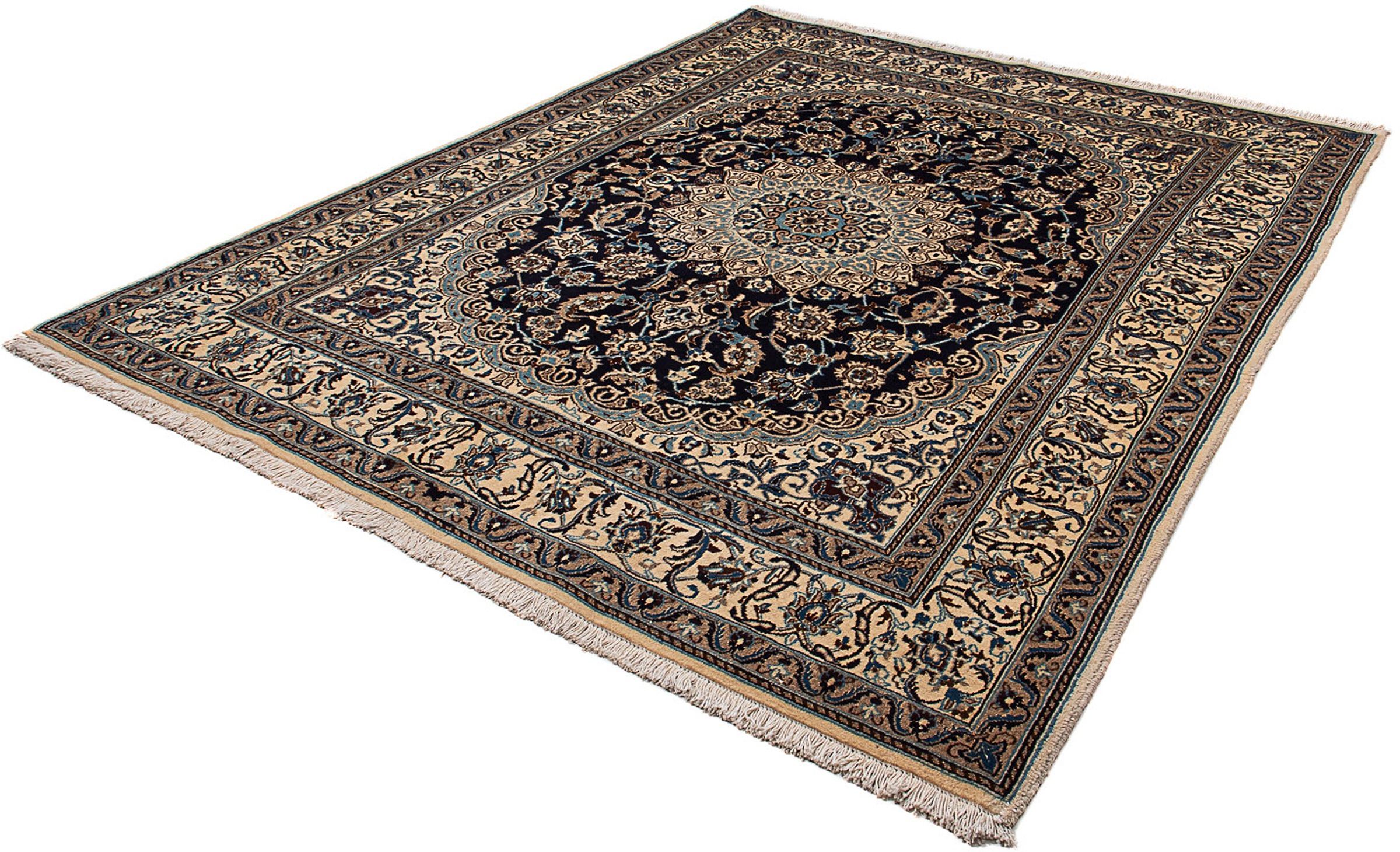 Image of morgenland Orientteppich »Perser - Classic - 251 x 200 cm - dunkelblau«, rechteckig, 10 mm Höhe, Wohnzimmer, Handgeknüpft, Einzelstück mit Zertifikat bei Ackermann Versand Schweiz