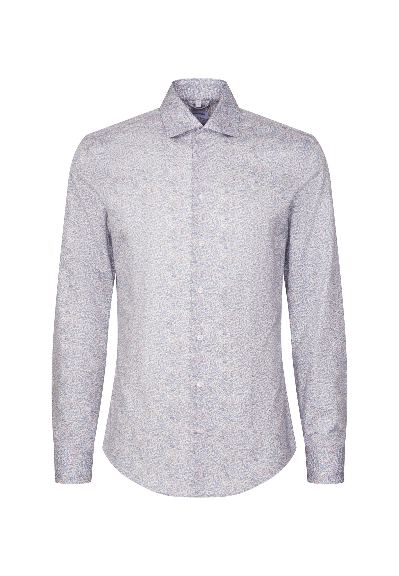 seidensticker Businesshemd »Schwarze Rose« Shaped 1/1 Kentkragen Geblümt