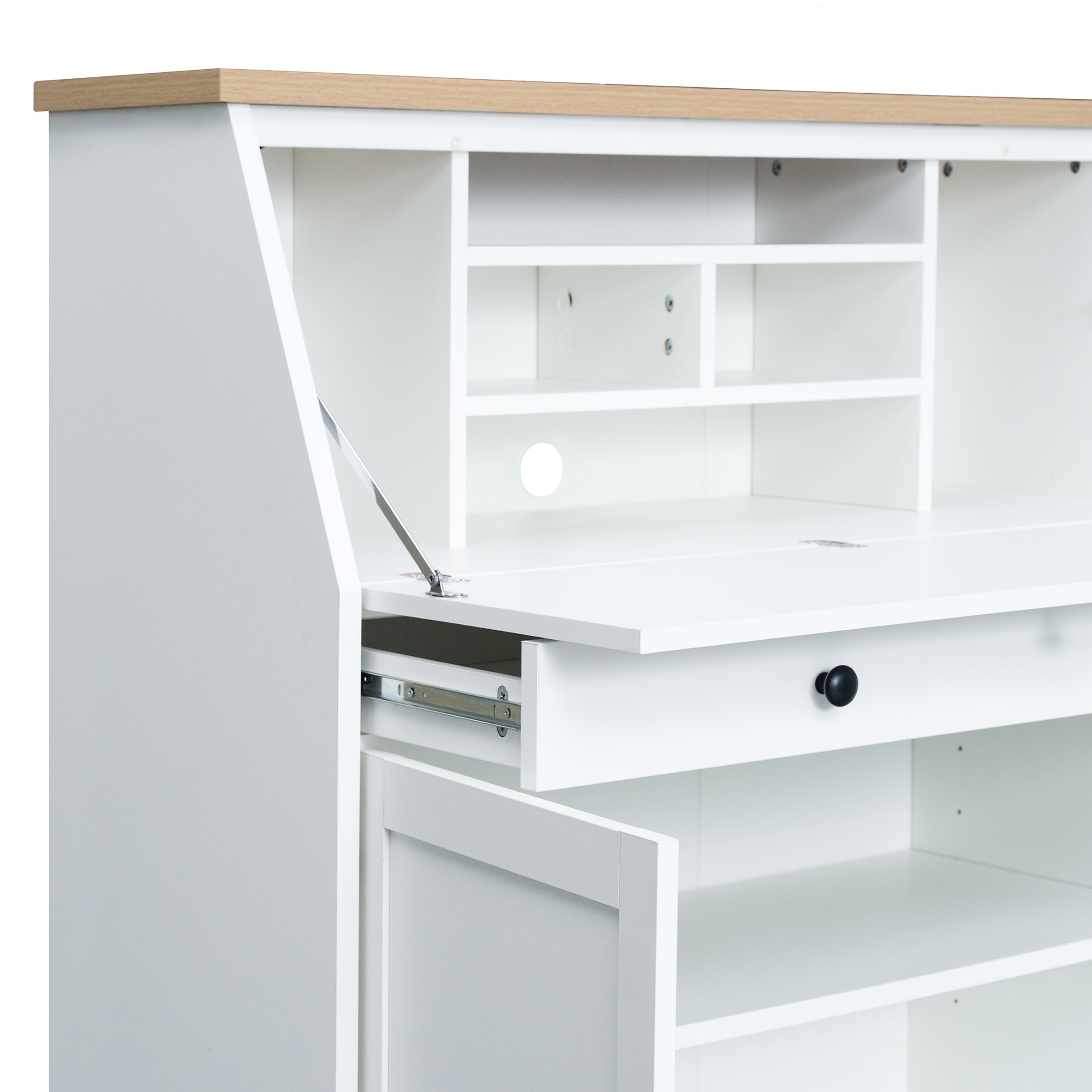 GOODproduct Sekretär »Ismund« viel Stauraum, mit Kabelkanal, Breite: 98 cm