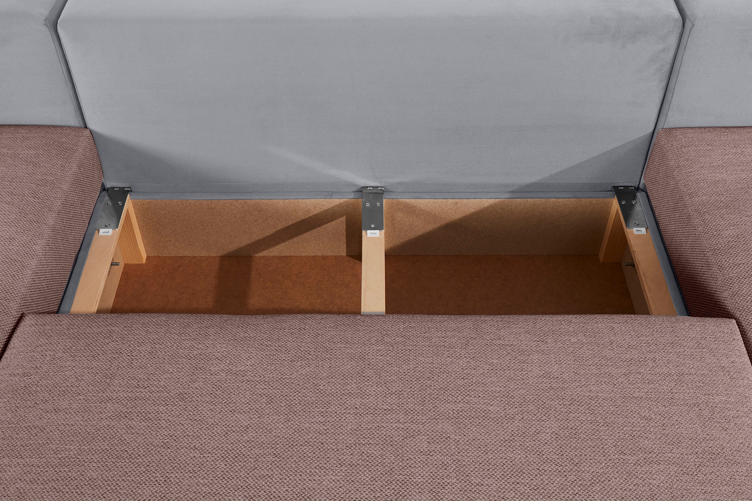 COLLECTION AB Wohnlandschaft »Antalya U-Form« mit Bettkasten und Bettfunktion, 2 Zierkissen inklusive