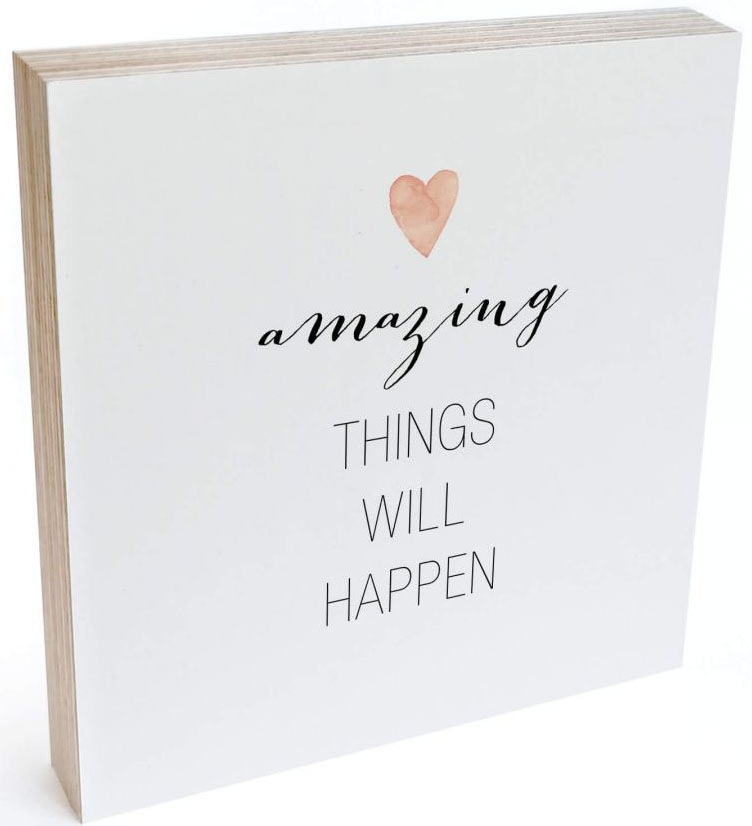 Image of Wall-Art Holzbild »Tischdeko Holzdeko mit Spruch«, (1 St.) bei Ackermann Versand Schweiz