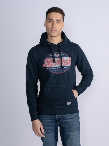 Industries ligne Kapuzensweatshirt confortablement Hooded« Mode en Acheter »Sweater Petrol