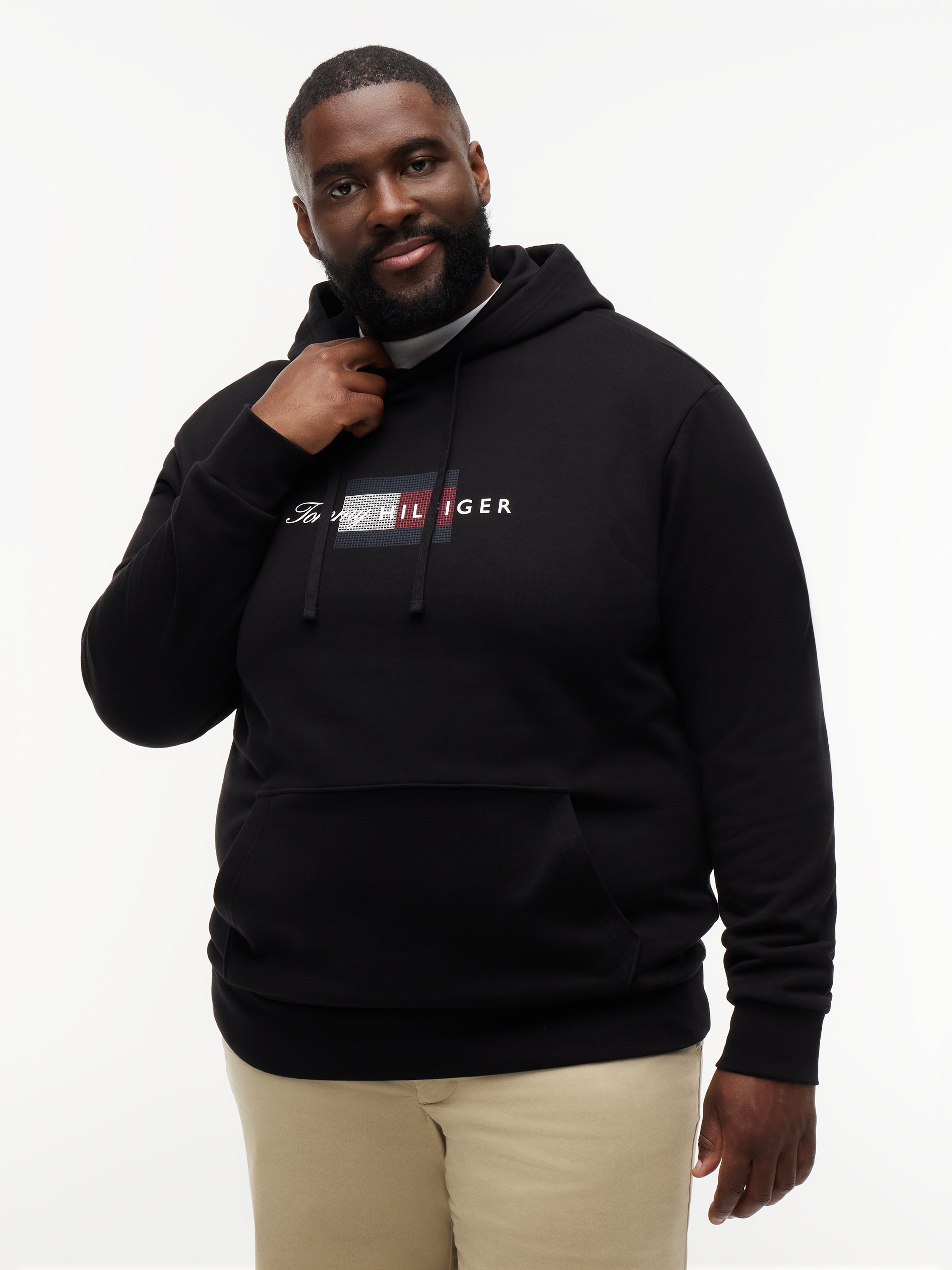Image of Tommy Hilfiger Big & Tall Hoodie "BT-SCRIPT FLAG", Grosse Grössen