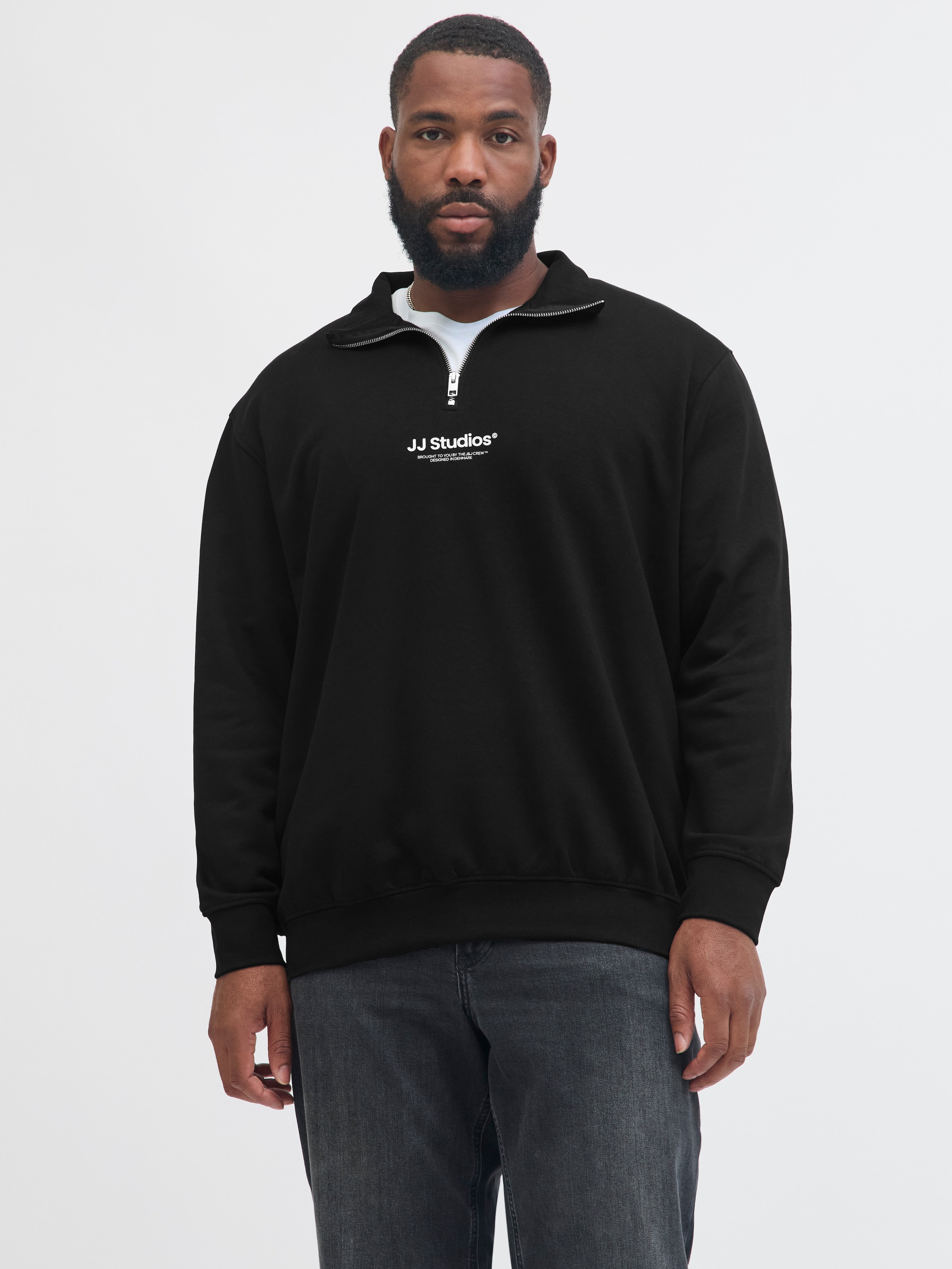 Jack & Jones PlusSize Sweatshirt »JJESOHO SWEAT QUARTER ZIP HN NOOS PLS«