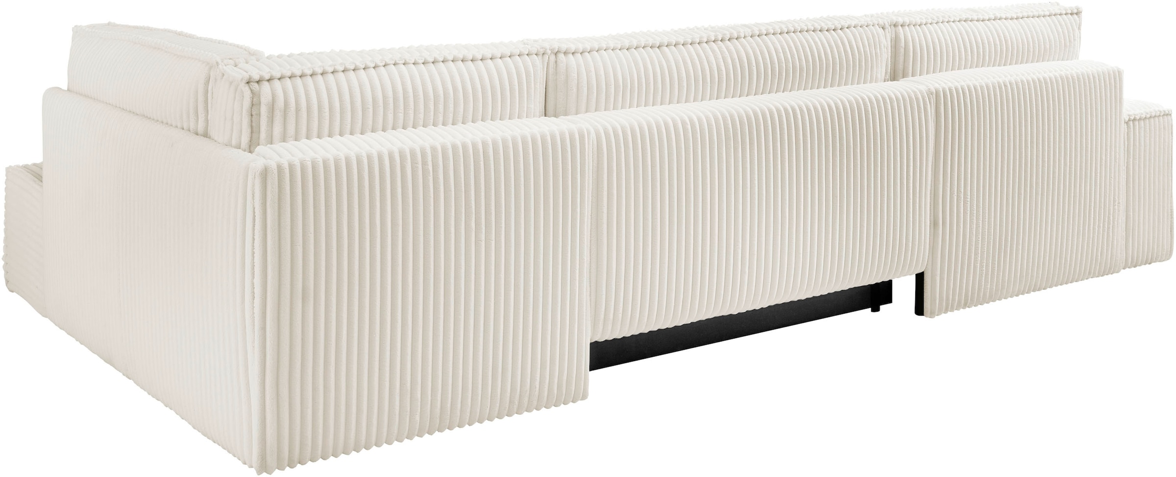 andas Wohnlandschaft »FINNLEY U-Form XXL 329 cm, Schlafsofa, Schlaffunktion m. Bettkasten«, (194/139 cm), Bouclé, Struktur und Cord