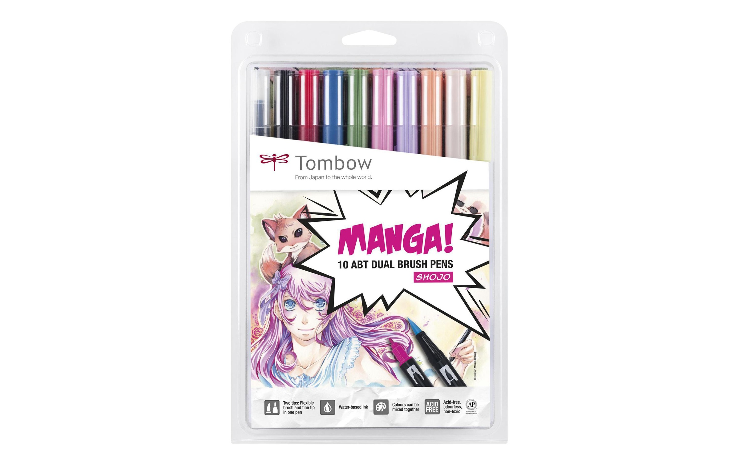 Image of TOMBOW Faserstift »Manga Shojo 12 St«, Wasservermalbar bei Ackermann Versand Schweiz