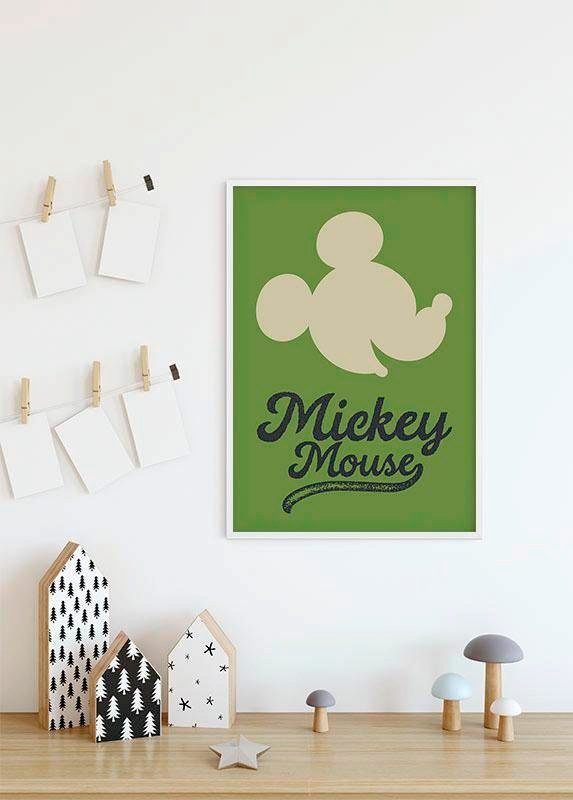 Komar Poster »Mickey Mouse Green Head«, Disney, (1 St.), Kinderzimmer, Schlafzimmer, Wohnzimmer