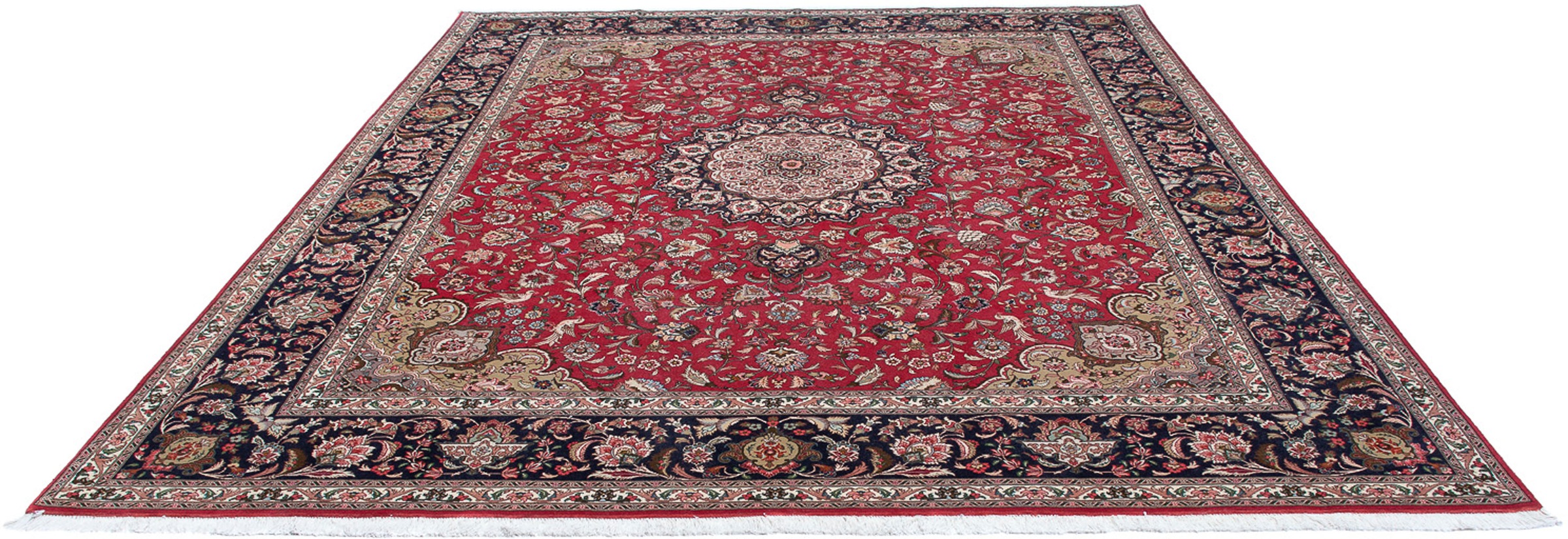Image of morgenland Orientteppich »Perser - Täbriz - Royal - 307 x 250 cm - rot«, rechteckig, 7 mm Höhe, Wohnzimmer, Handgeknüpft, Einzelstück mit Zertifikat bei Ackermann Versand Schweiz