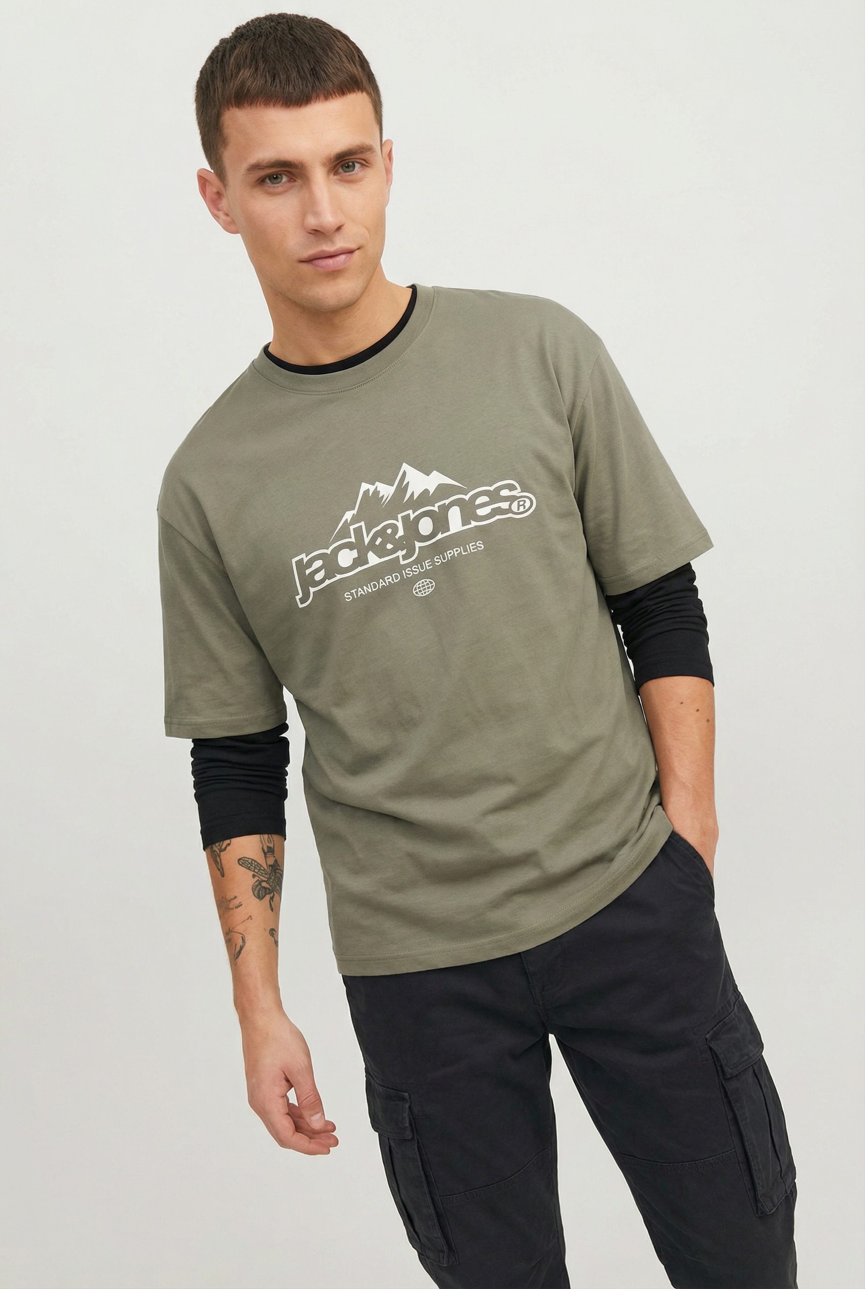 Image of Jack & Jones T-Shirt "JCOFLARE FRONT TEE SS CREW NECK FST"