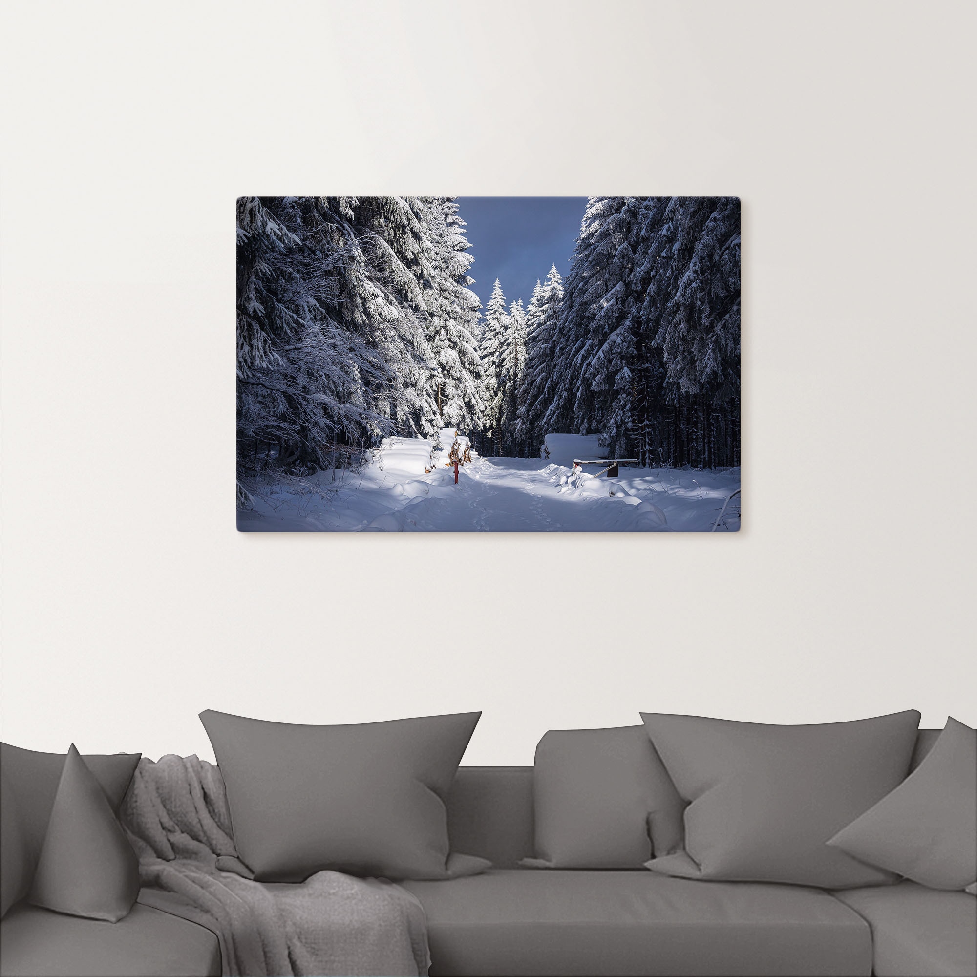 Artland Leinwandbild »Winter im Thüringer Wald II«, Waldbilder, (1 St.), auf Keilrahmen gespannt