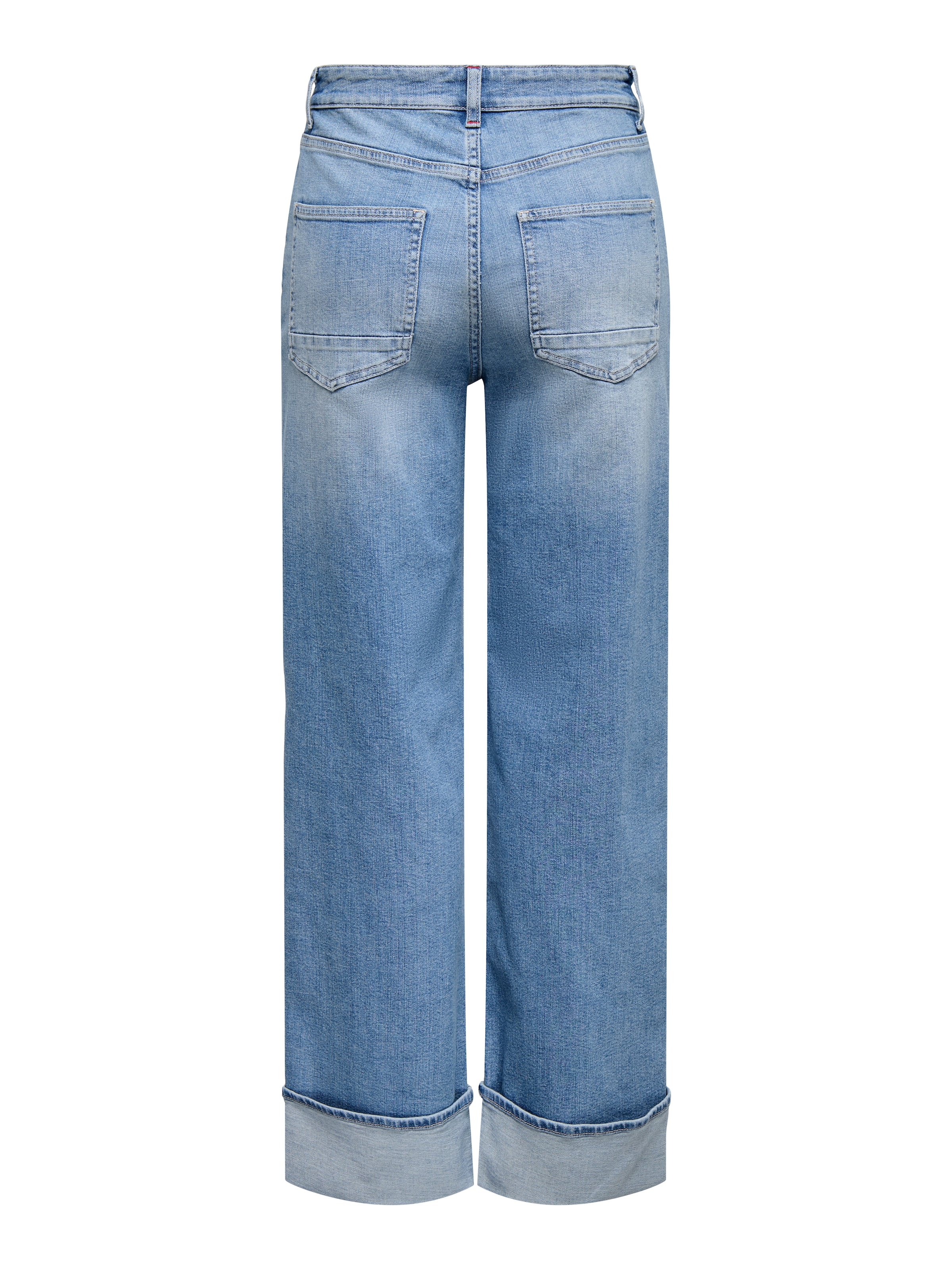 ONLY Jeans taille haute »ONLMERCER HW WIDE FOLD UP DNM REA330NOOS« Baumwollmischung, high waist, wide fit