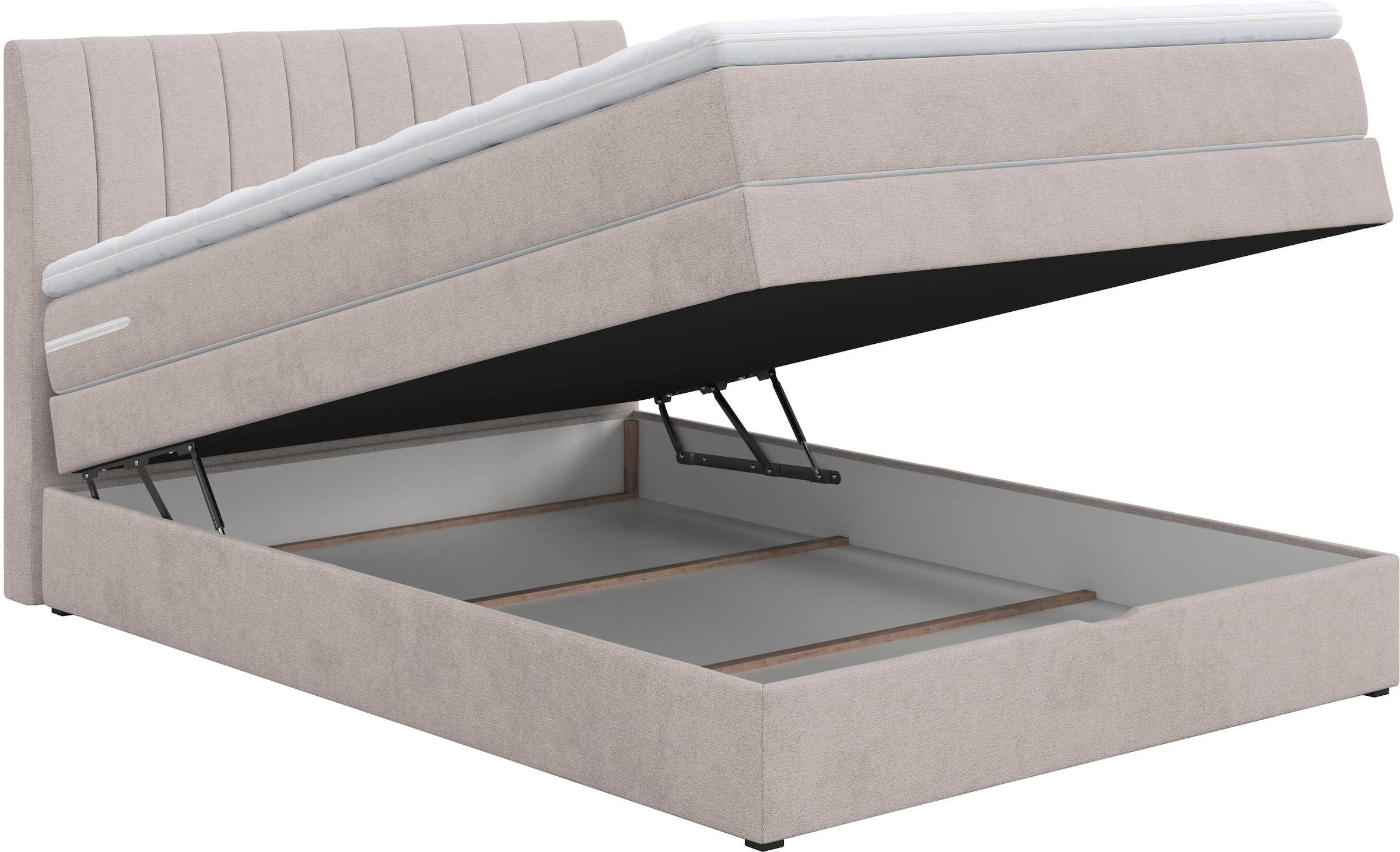 COTTA Lit boxspring »Shark inkl. Bettkasten und Topper« disponible en largeurs 140x200cm, 160x200cm et 180x200cm