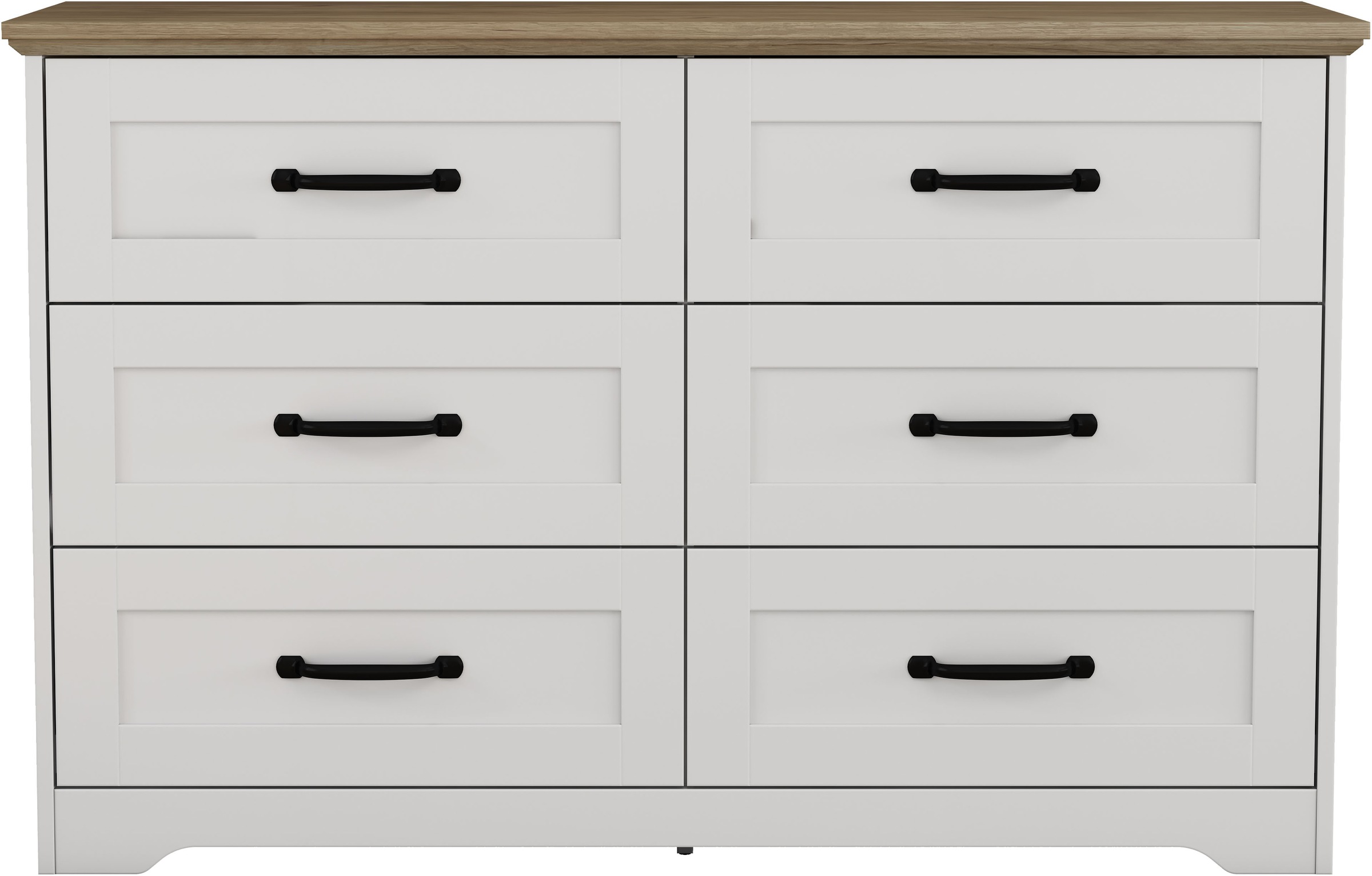 Image of GOODproduct Schubkastenkommode "Emmilia Sideboard Schubladenschrank Wäscheschrank im Landhaus Design" Scandi Design mit 6 Schubladen für viel Stauraum im Schlafzimmer, Schrankkommode in hochwertiger Qualität