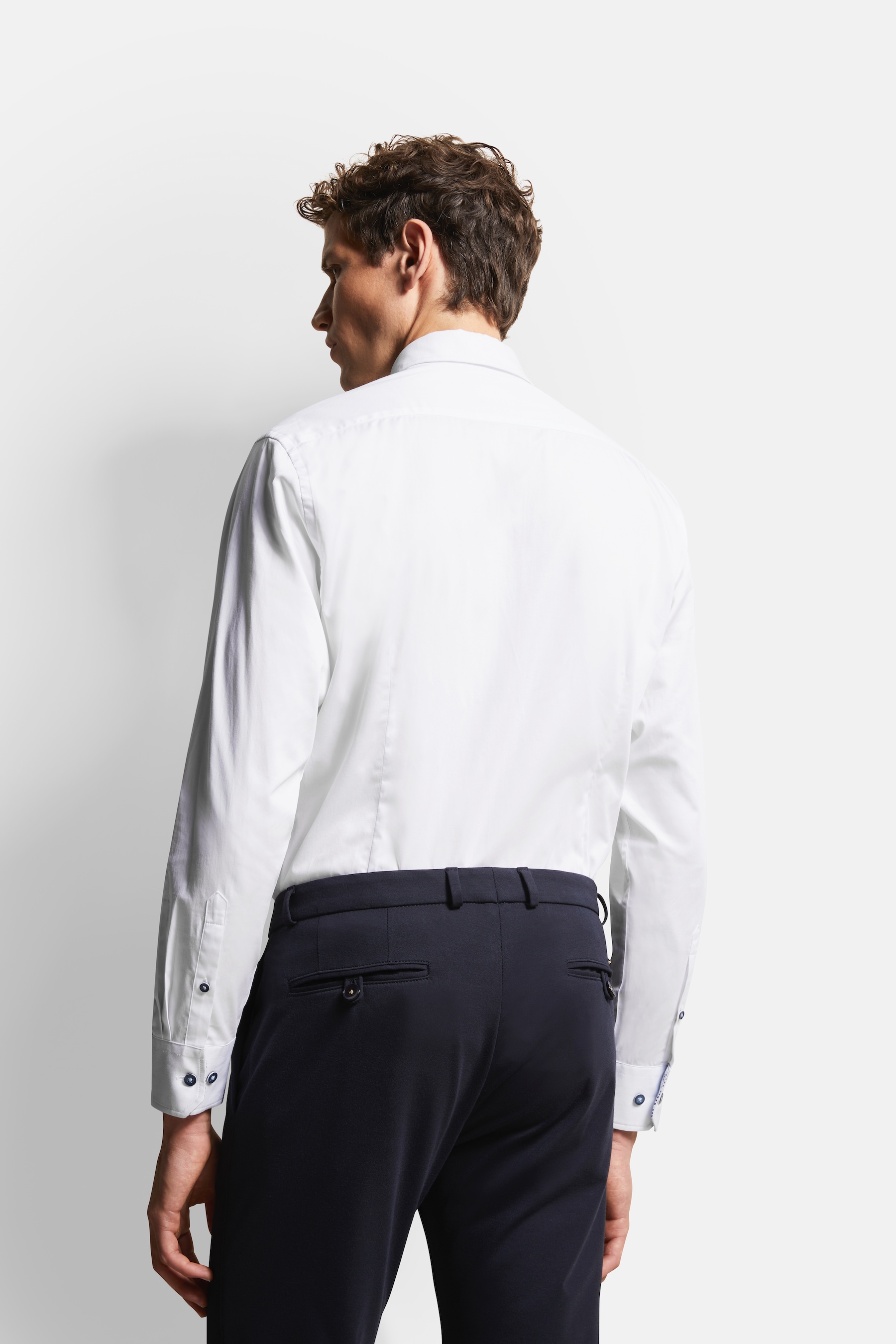 bugatti Langarmhemd, mit Under-Button-Down