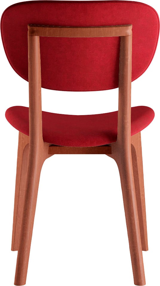 INOSIGN Stuhl »COZY Made in Italy«, (Set), 2 St., Microfaser, Gestell in Buche, Kirsch- oder Nussbaum, Massivholz, Design Stuhl