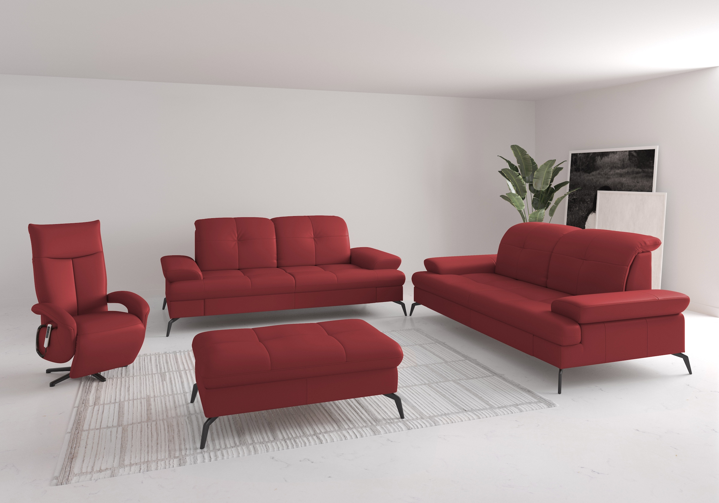 sit&more 2,5-Sitzer »Amica, inkl. Sitztiefenverstellung und Armteilverstellung«, wahlweise mit Kopfteilverstellung und Bettfunktion