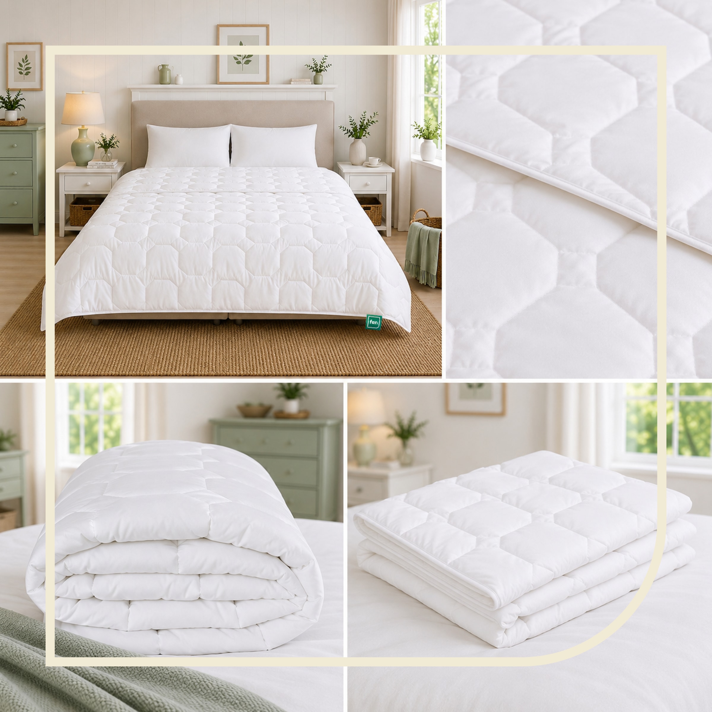 fan Couette en coton »Kansas, Bettdecken für Sommer und Winter, Decke« léger Füllung 100 % coton 1 cuis tlg. Couette 135x200 cm, 155x220 cm et autres tailles, Made in Germany